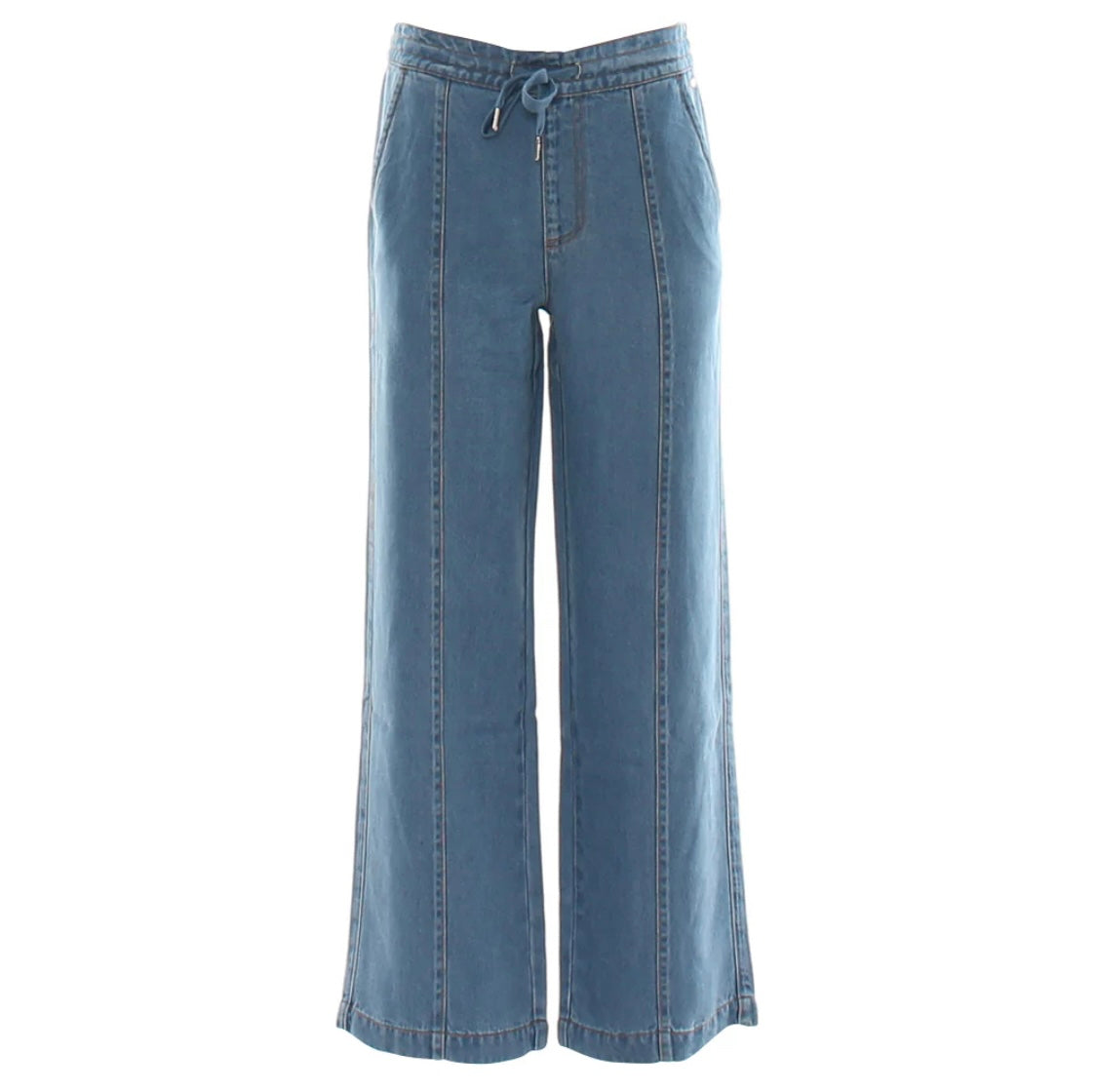 Rant & Rave - 'Lana’ Light Wash Wide Leg Jean