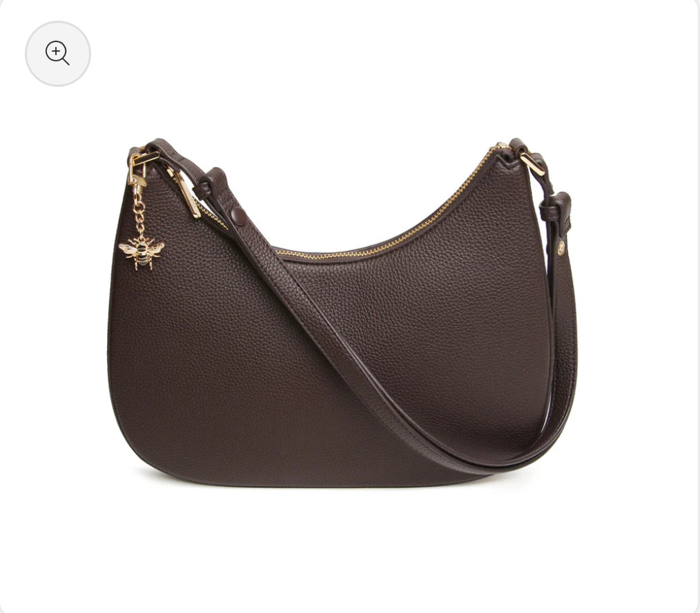 Alice Wheeler - 'Ascot’ Chocolate Crossbody Bag