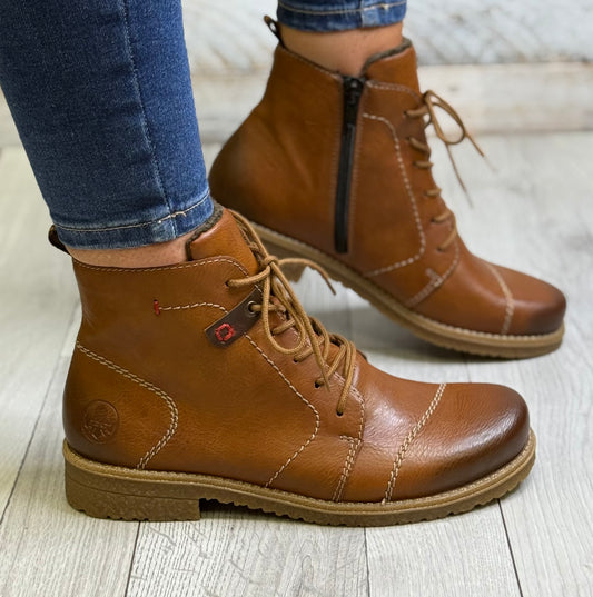 Rieker - Tan Laced Boot