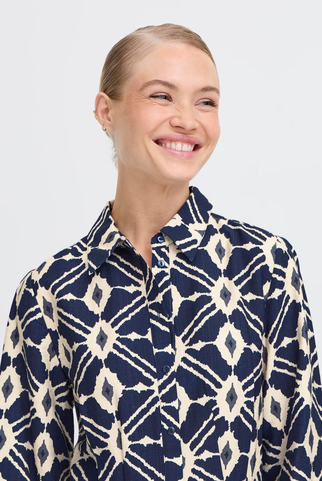 b.young - Navy Print Dress