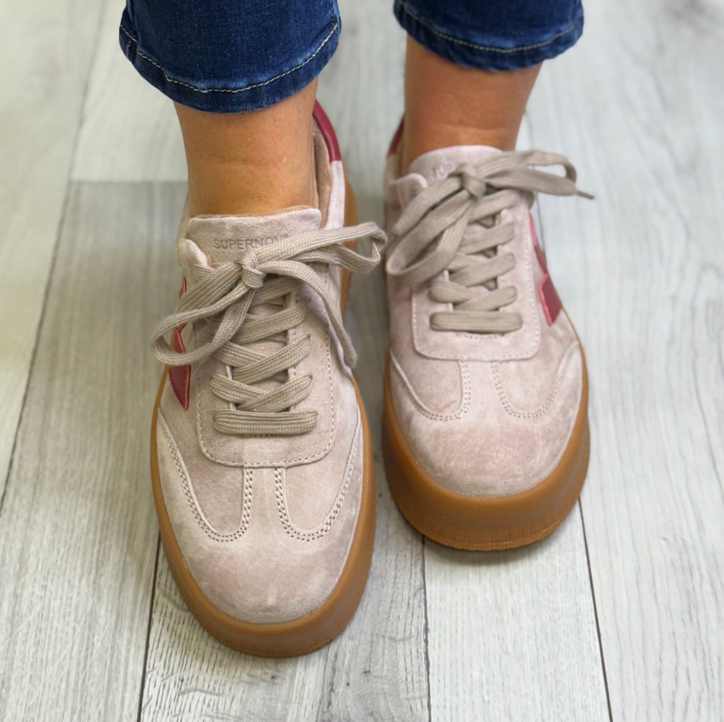 Drilleys- 'Eighty Four' Brick Red Platform Trainer