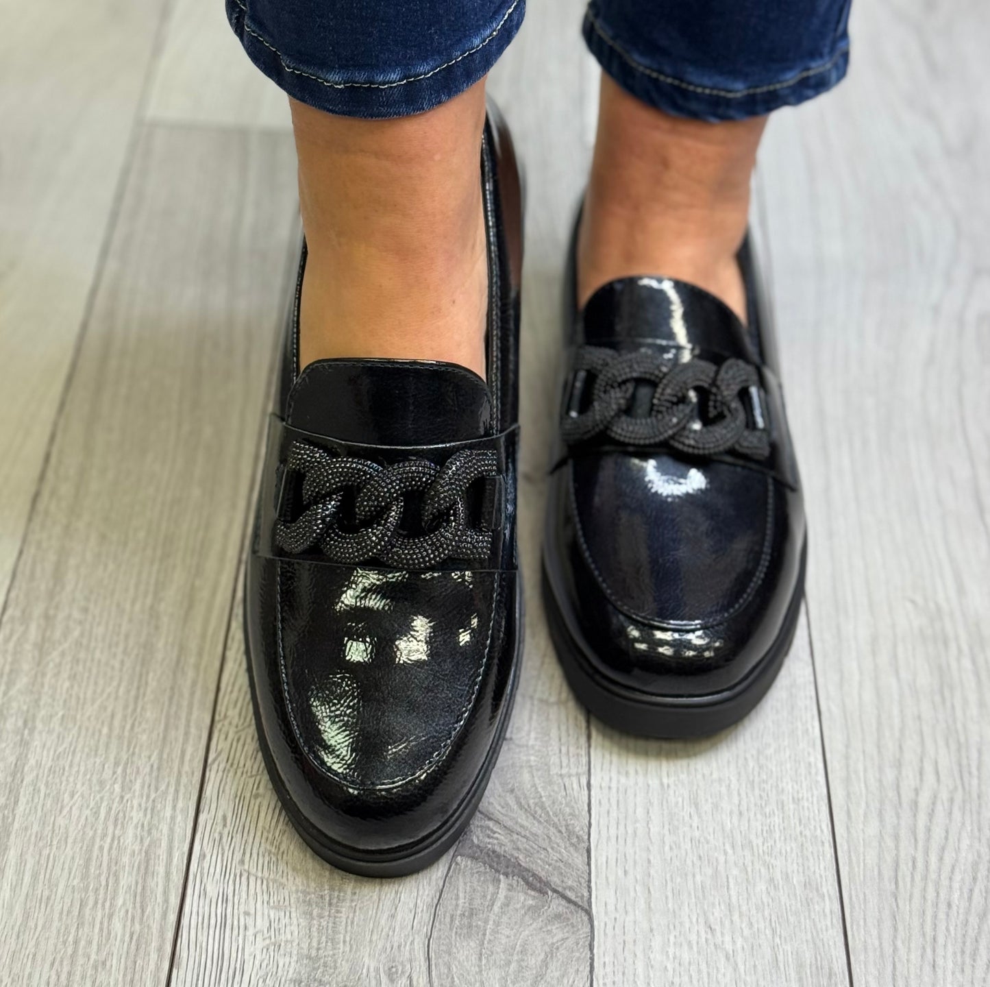 Patrizio Como - 'Augusta' Navy Patent Loafer