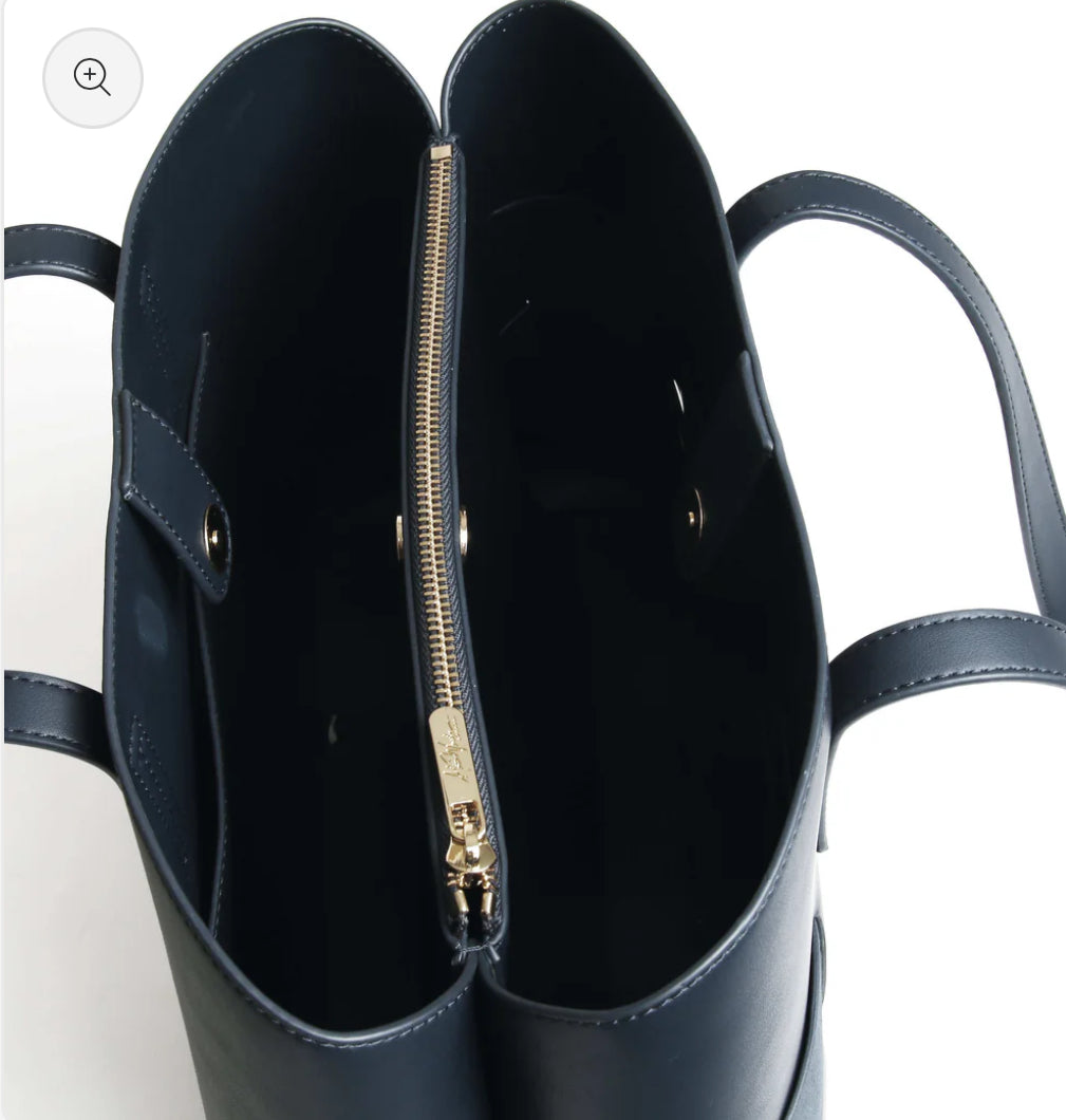 Alice Wheeler - ‘Milan’ Navy Tote Bag