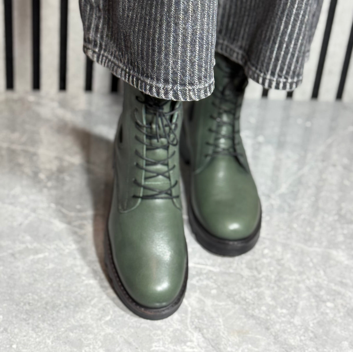 Modella - Forest Green Soft Leather Boot