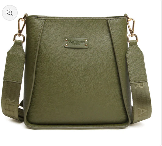 Alice Wheeler - ‘Kensington’ Olive Crossbody Bag