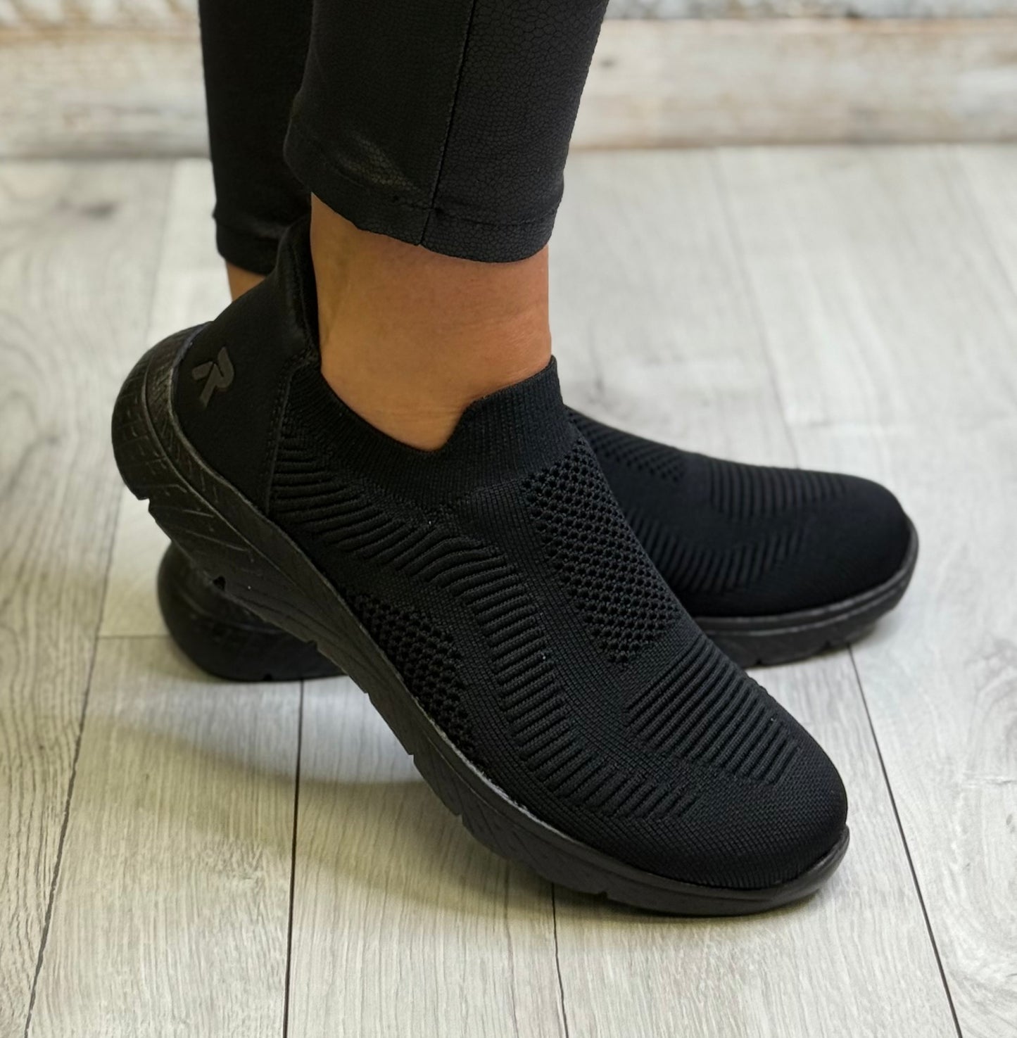Rieker - Black Ready 2 Go Sock Trainer