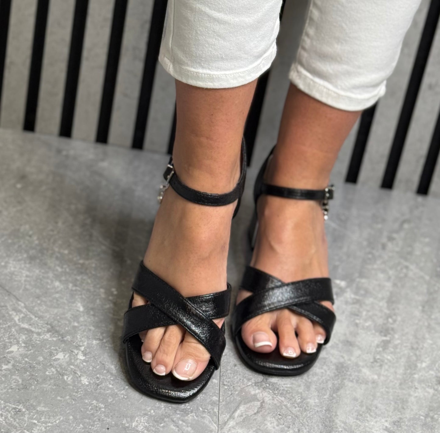 Xti - Black Block Heel Sandal (145344)