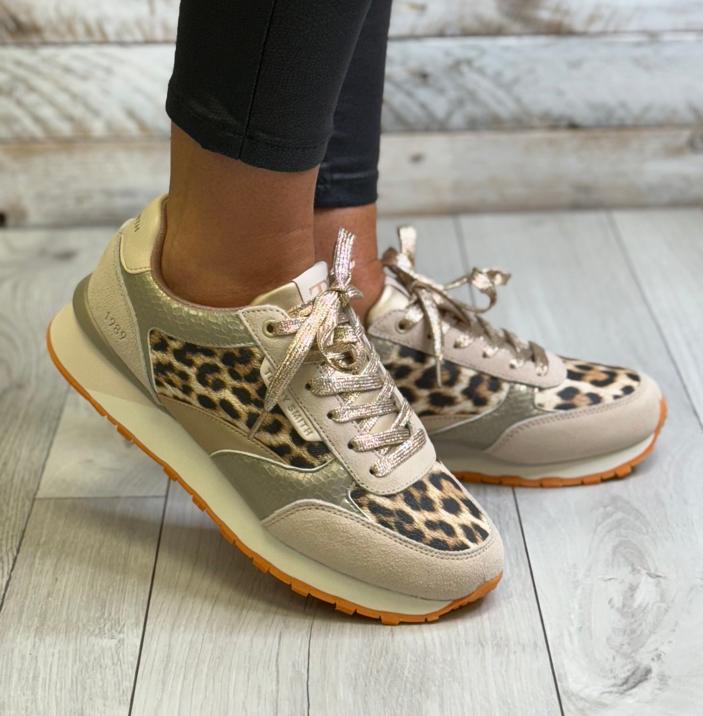 Teddy Smith - Beige/Leopard Detailed Trainer (120321)
