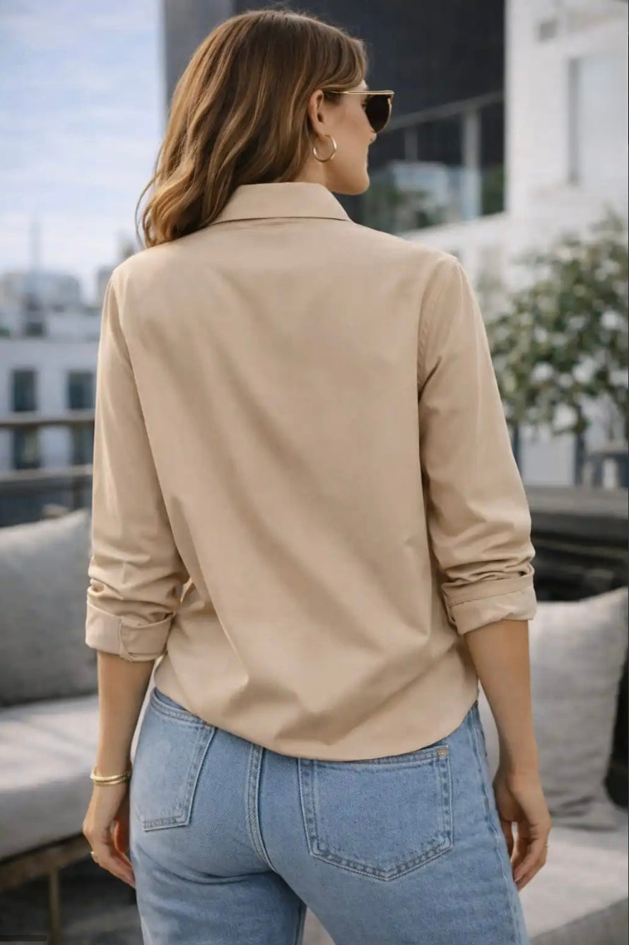 Beige Zip Shirt