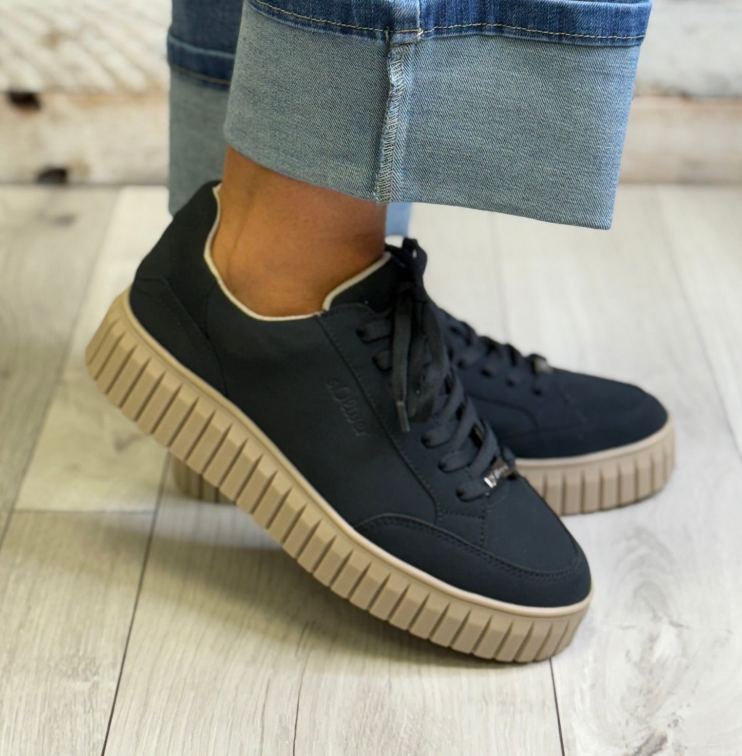 S Oliver - Dark Navy Platform Trainer
