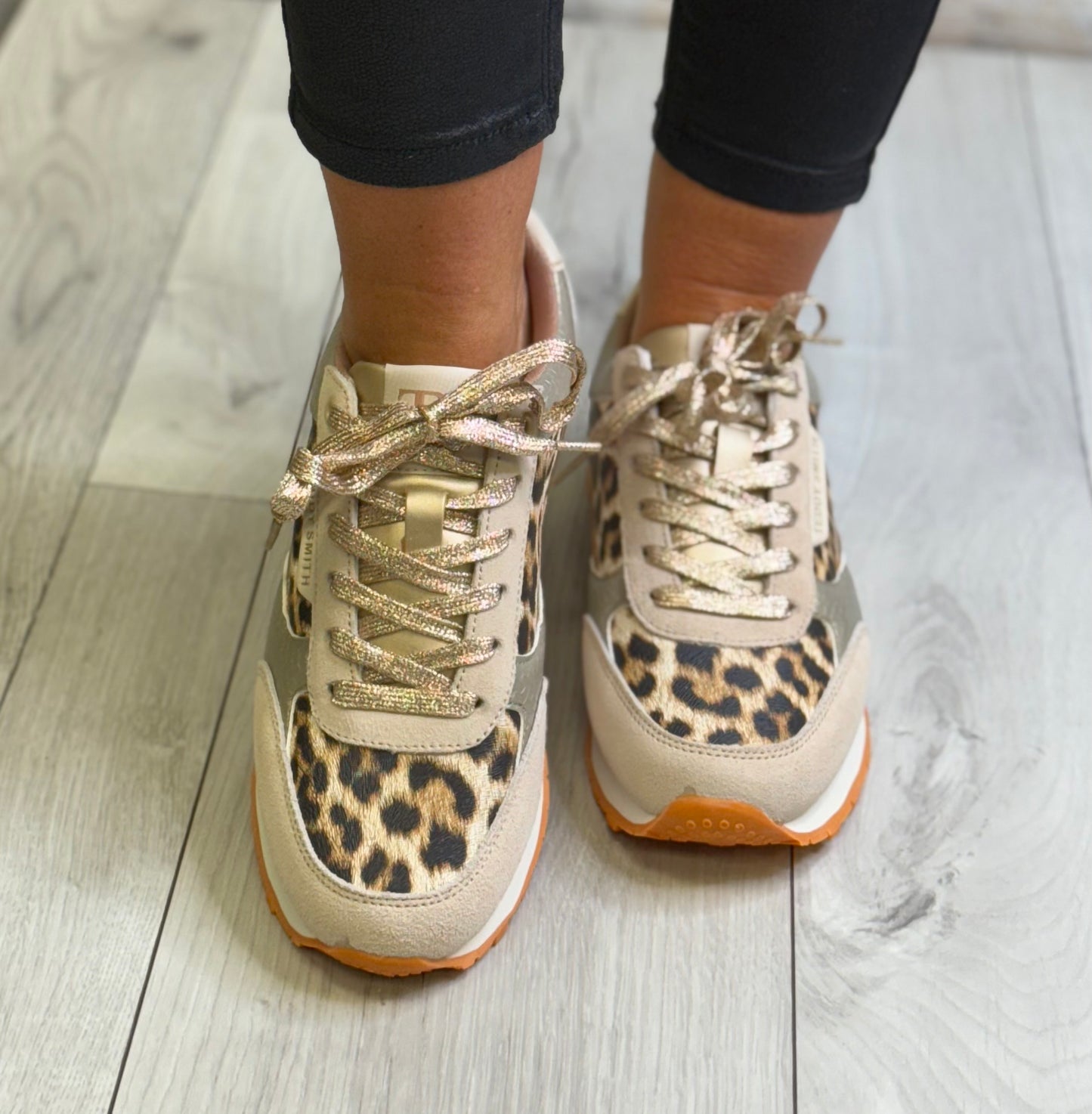 Teddy Smith - Beige/Leopard Detailed Trainer (120321)