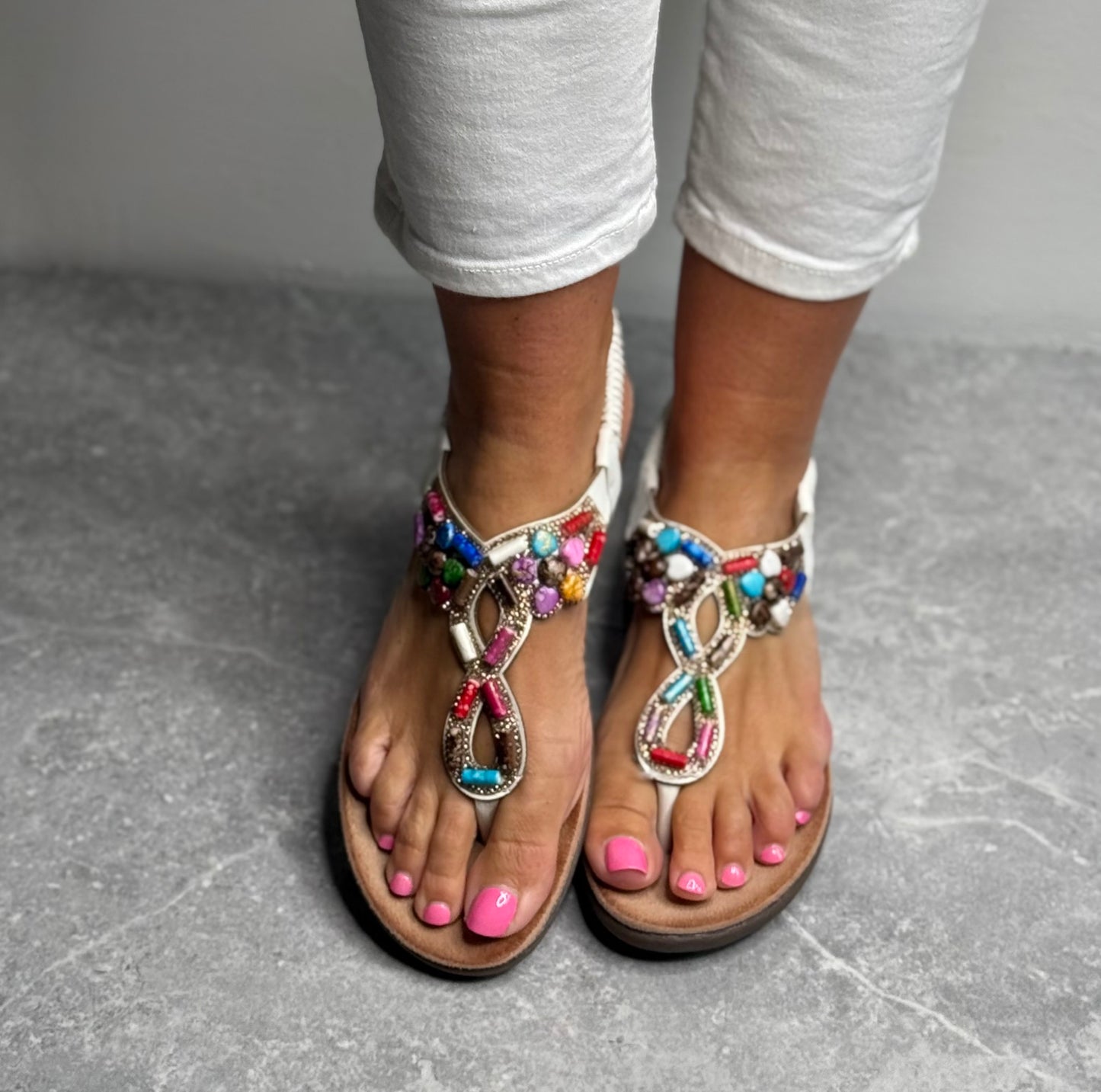 Lunar - 'Rachel' White Sandal