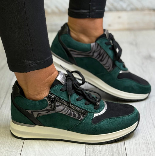 Lotus - 'Venus' Green/Black Combo Trainer