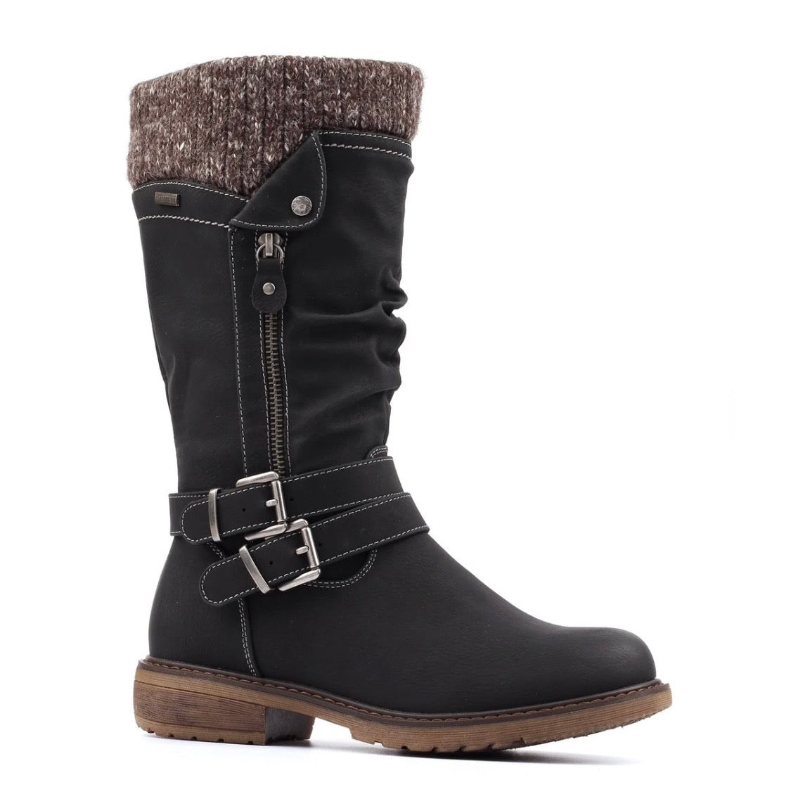 Lunar - 'Peyton' Black Waterproof Long Boot