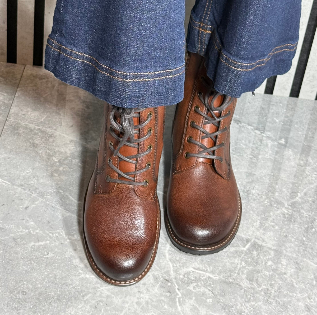Tamaris - Cognac Detailed Leather Boot