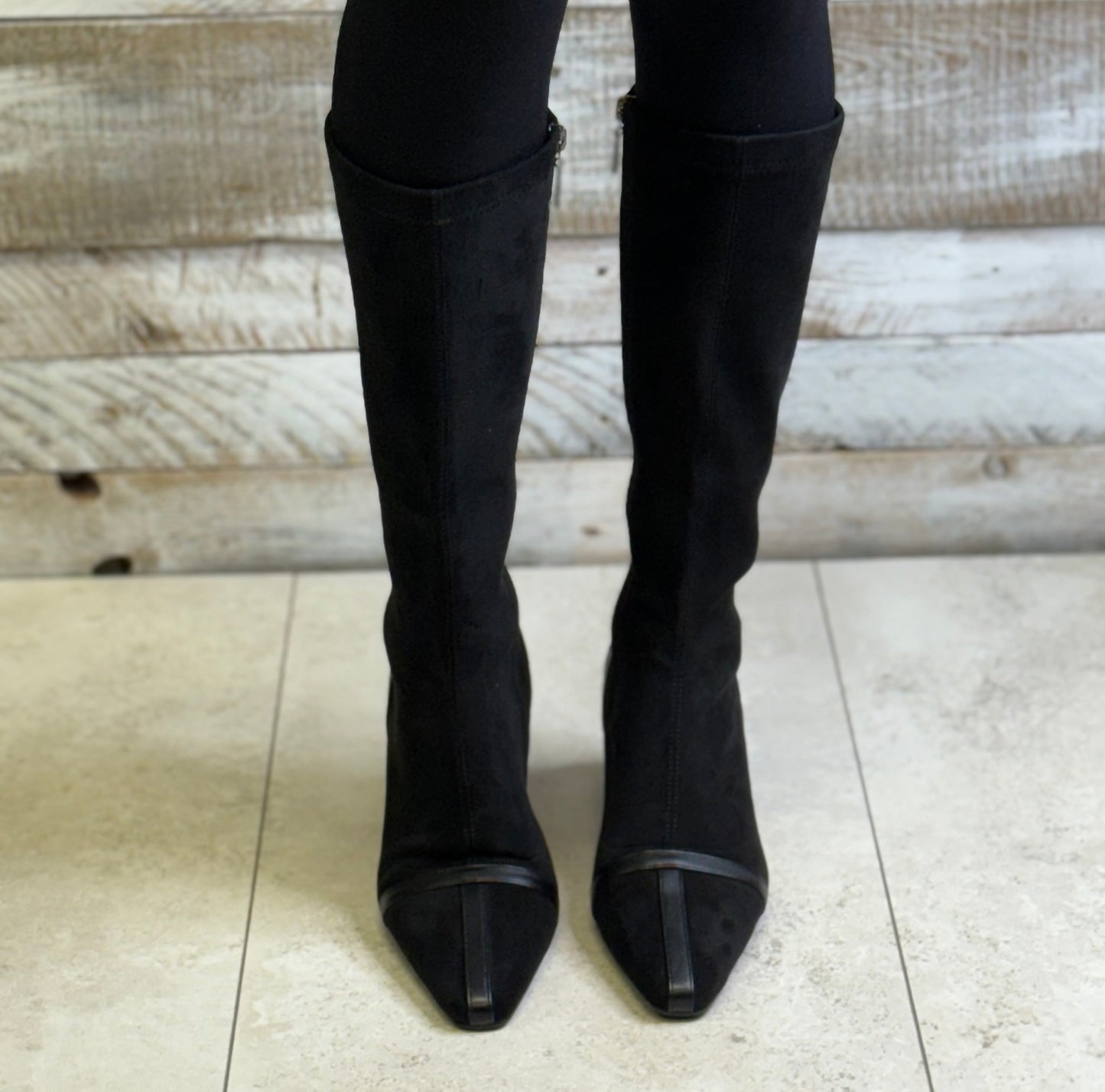 Kate Appleby - ‘Yealand' Schwarz Faux Suede Long Boot