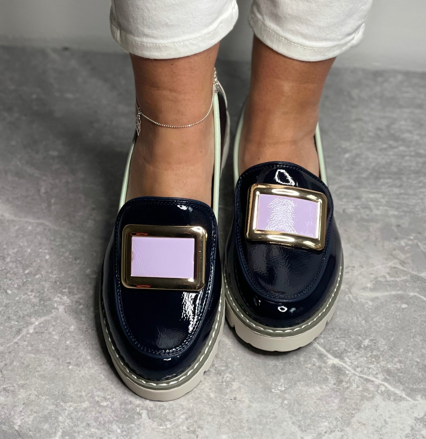 Zanni & Co - 'Yen One' Violet Cobalt Loafer