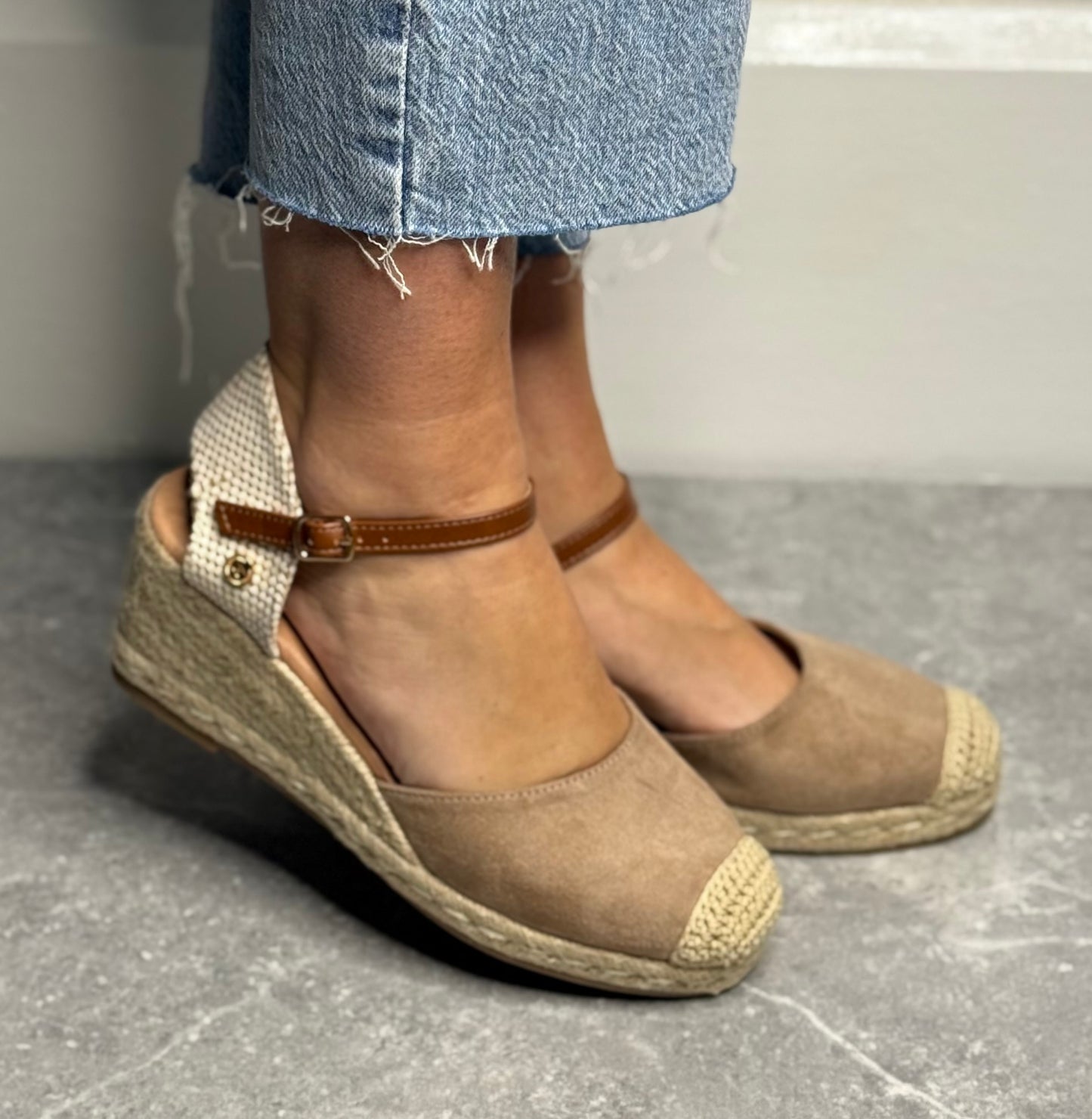 Xti - Beige Espadrille Wedge Sandal (140746)