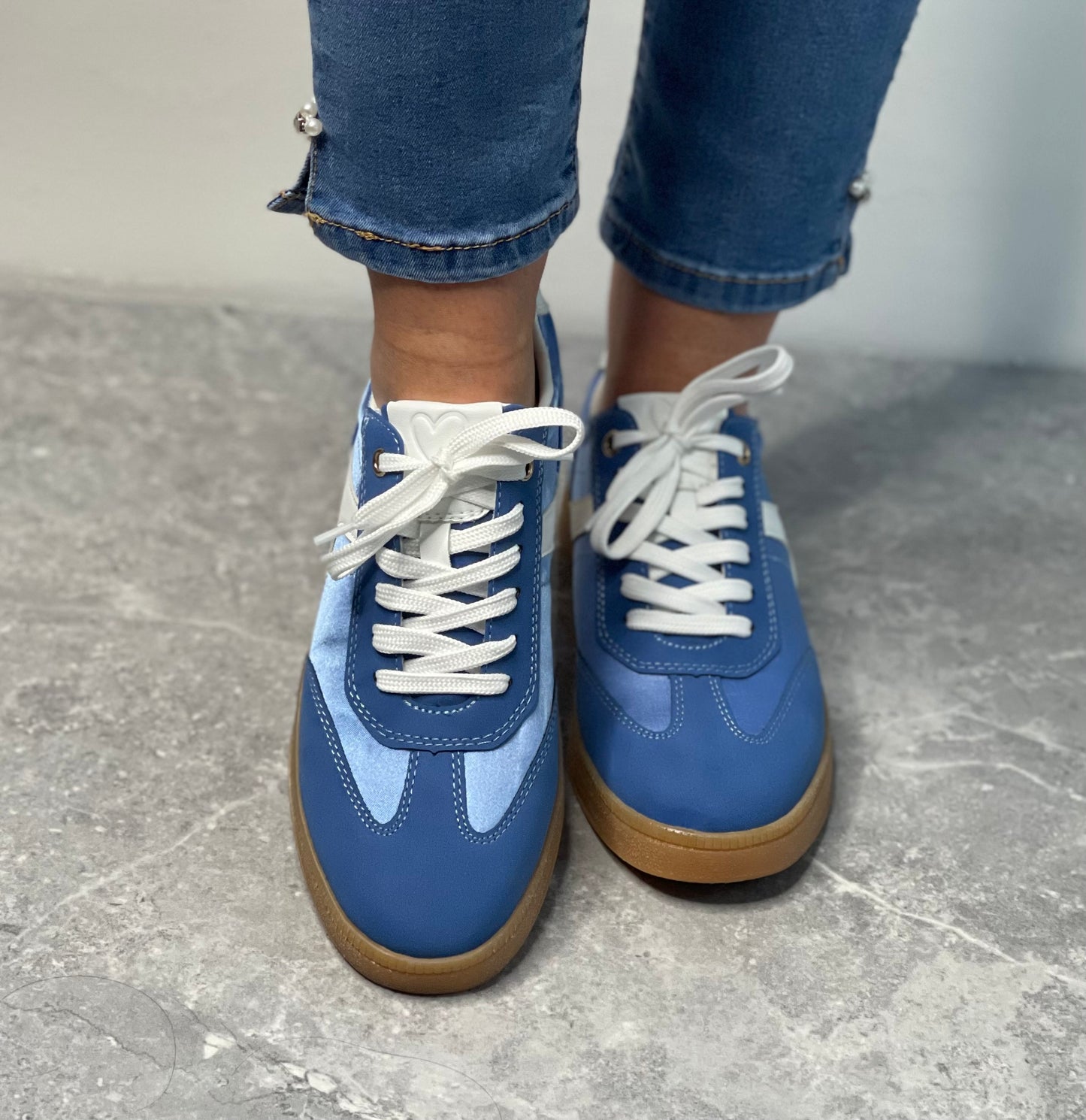 Marco Tozzi - Blue Combo Gum Sole Trainer