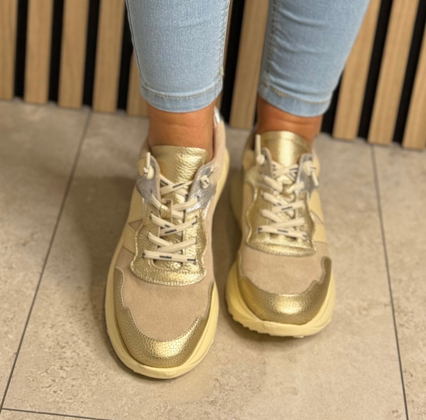 Wonders - A-4020 Max/Platino/Beige Trainer
