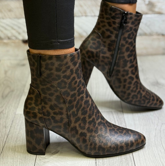 Marco Tozzi - Brown Leopard Print Boot