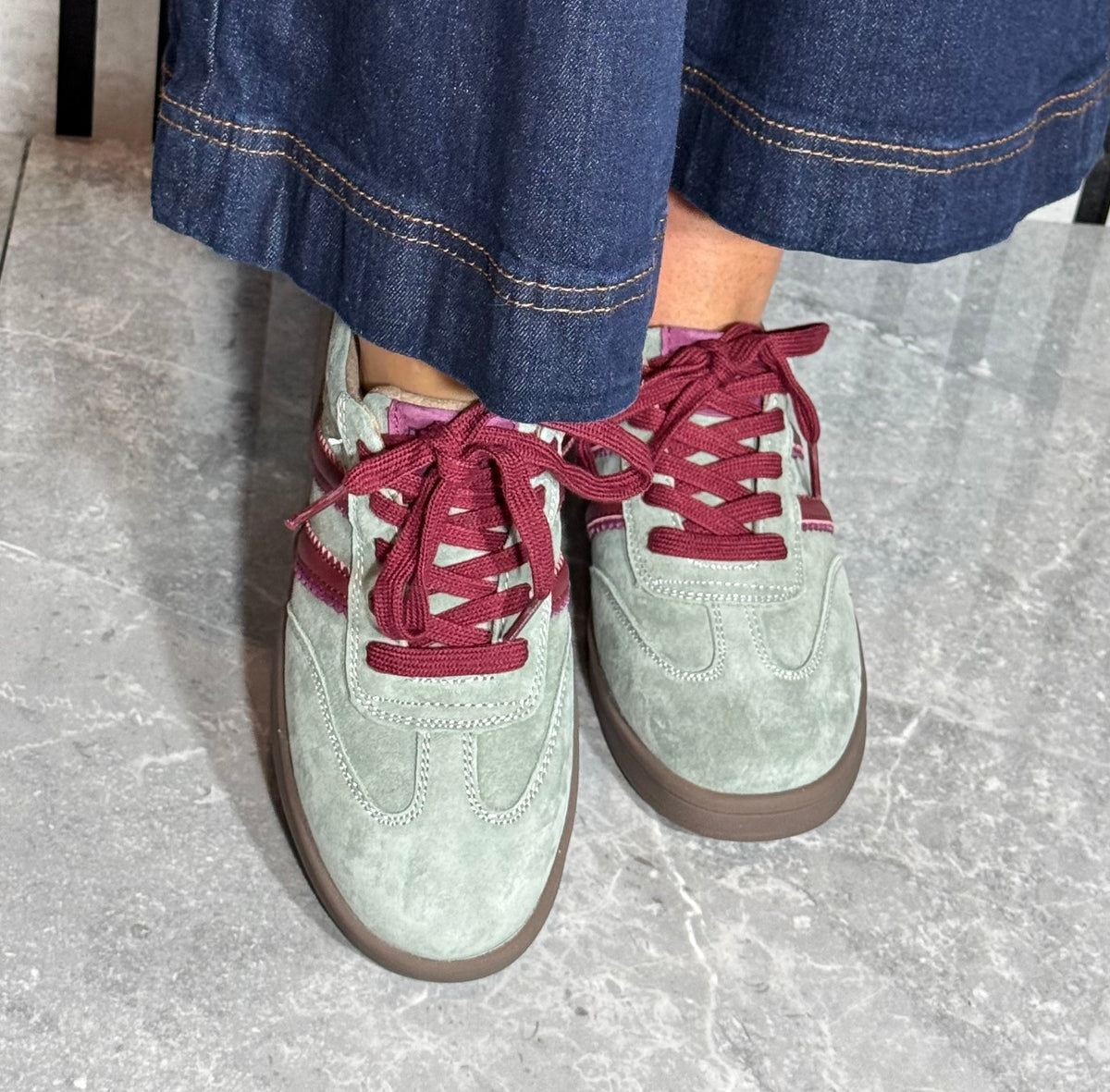 Drilleys- 'Forty One' Sea Green Dash Trainer