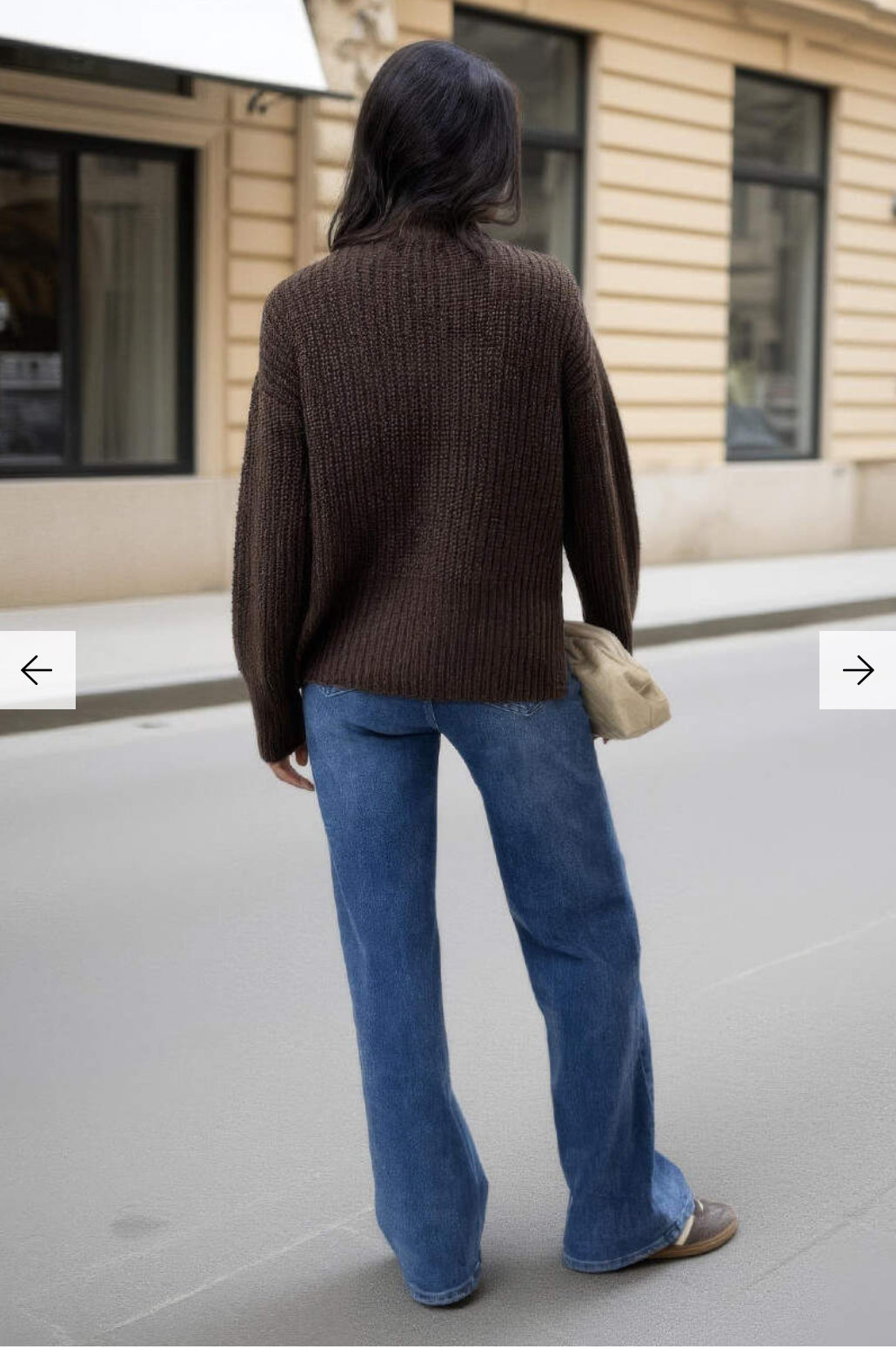 AX Paris - Chocolate Mock Neck Cable Knit Jumper