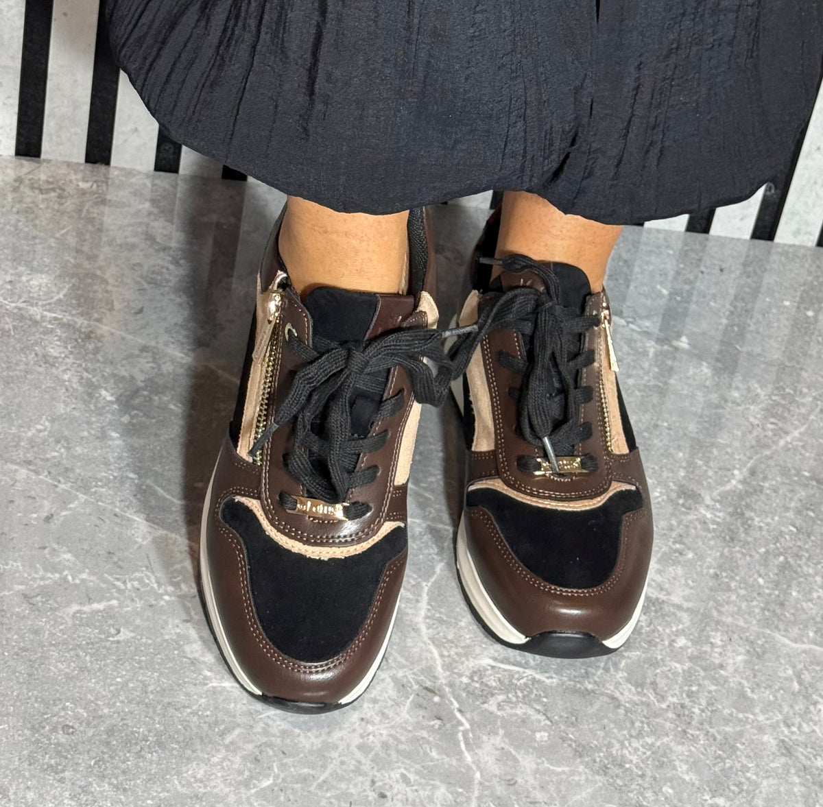 Lotus - 'Venus' Brown/Black Combo Trainer