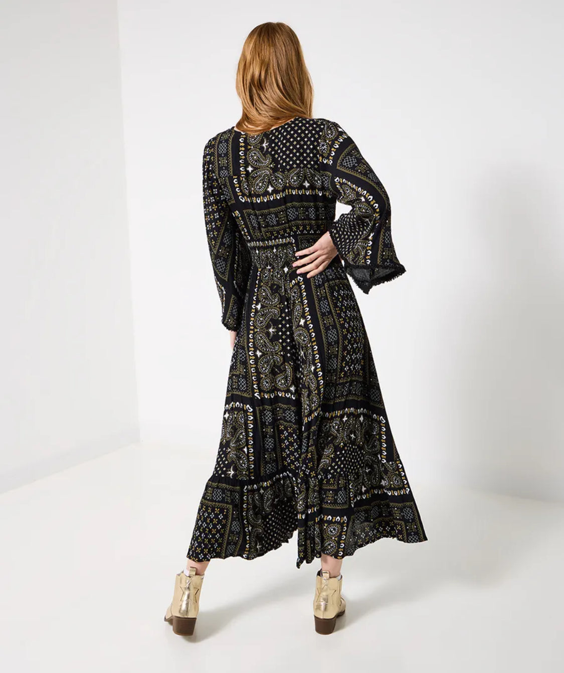 Joe Brown - Seline Scarf Print Crinkle Dress