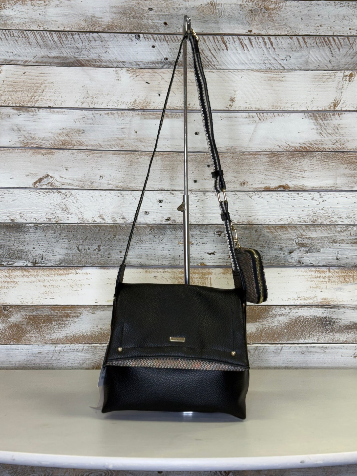 Reiker - Black Crossbody Bag With Coin Purse