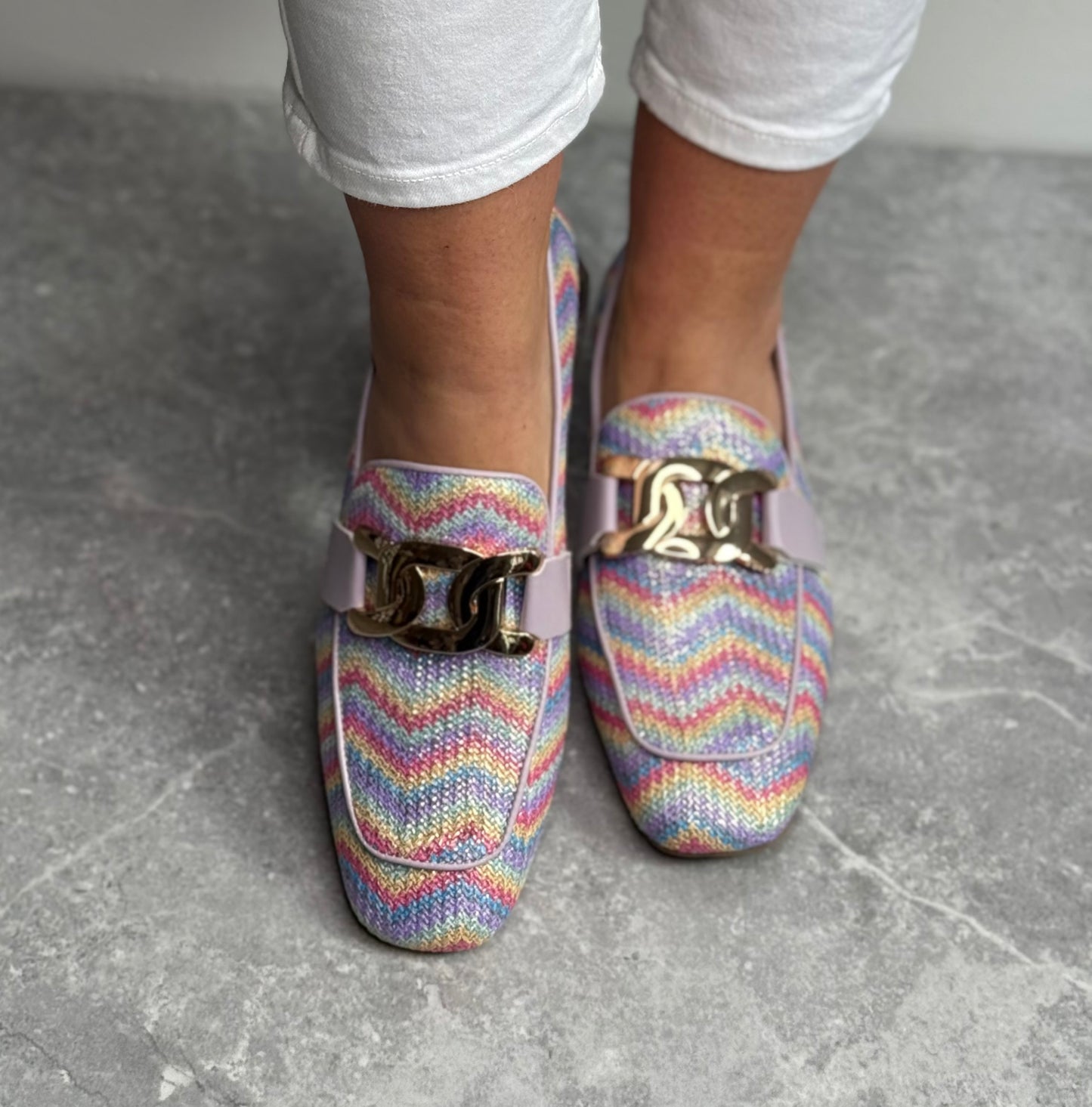 Zanni & Co - 'Laocai One' Violet Zig Zag Loafer