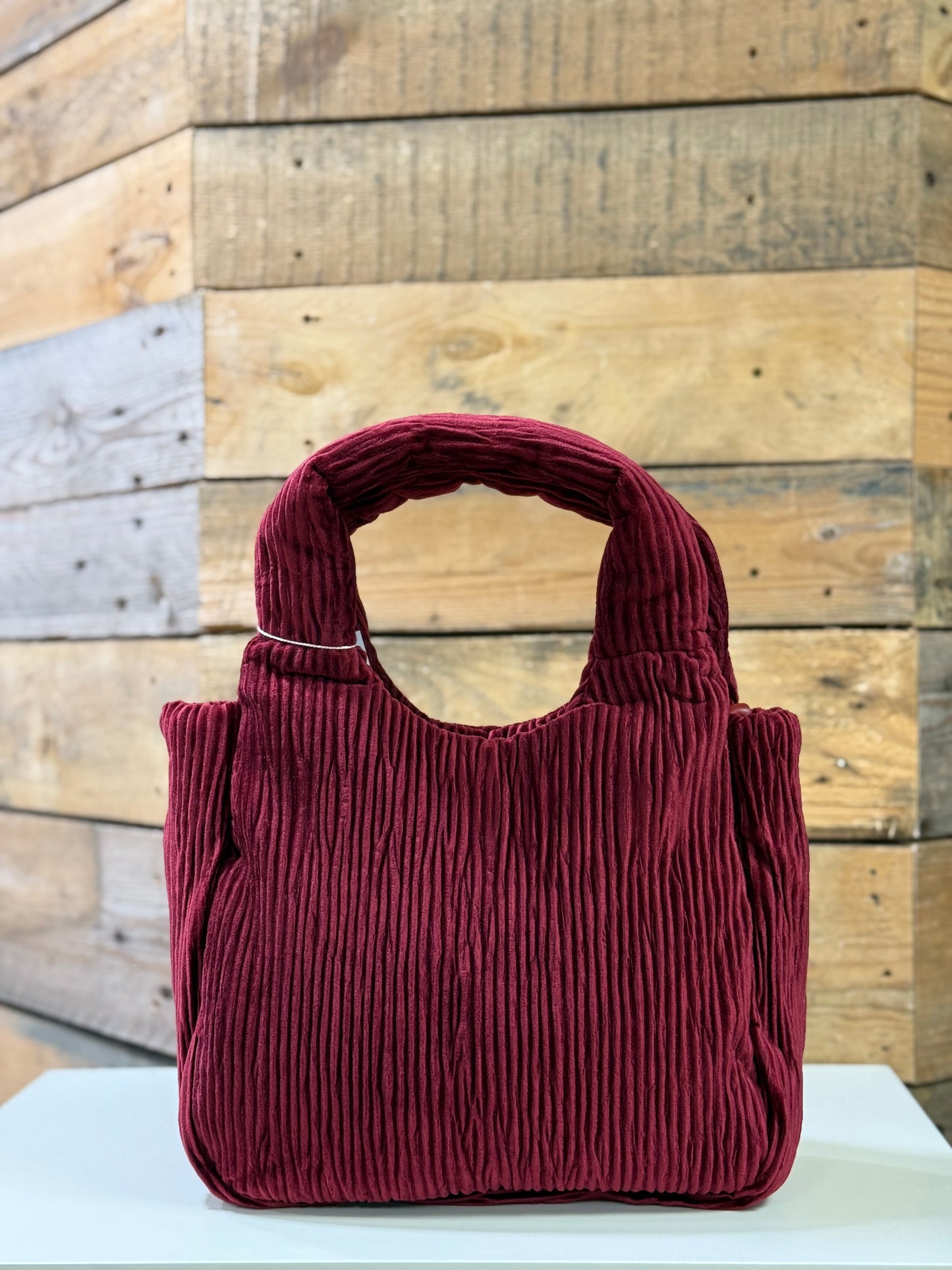 hannah k - 'Brianna' Wine Cord Small Handbag