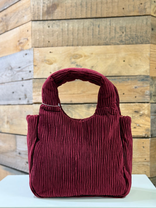 hannah k - 'Brianna' Wine Cord Small Handbag