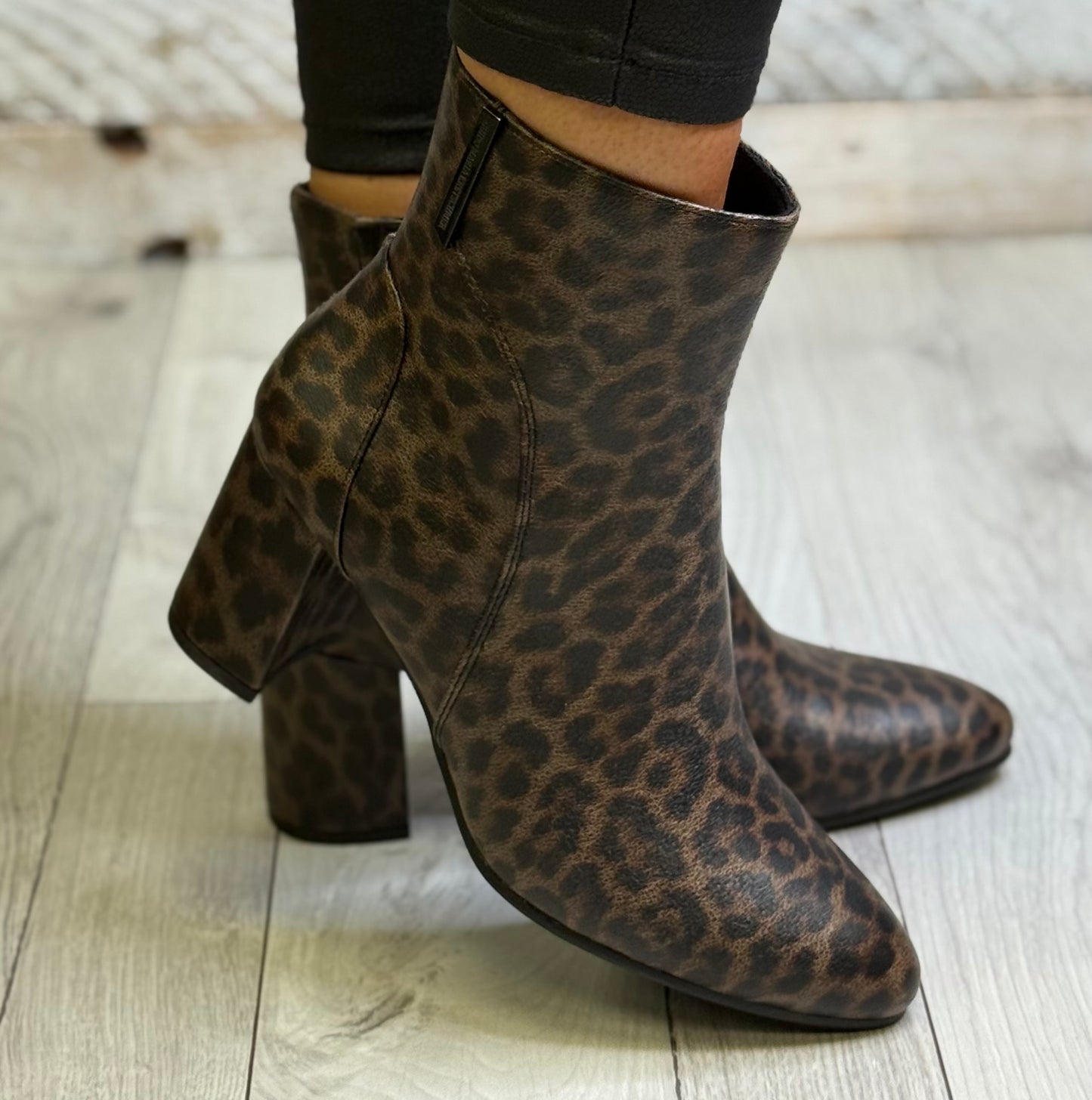 Marco Tozzi - Brown Leopard Print Boot