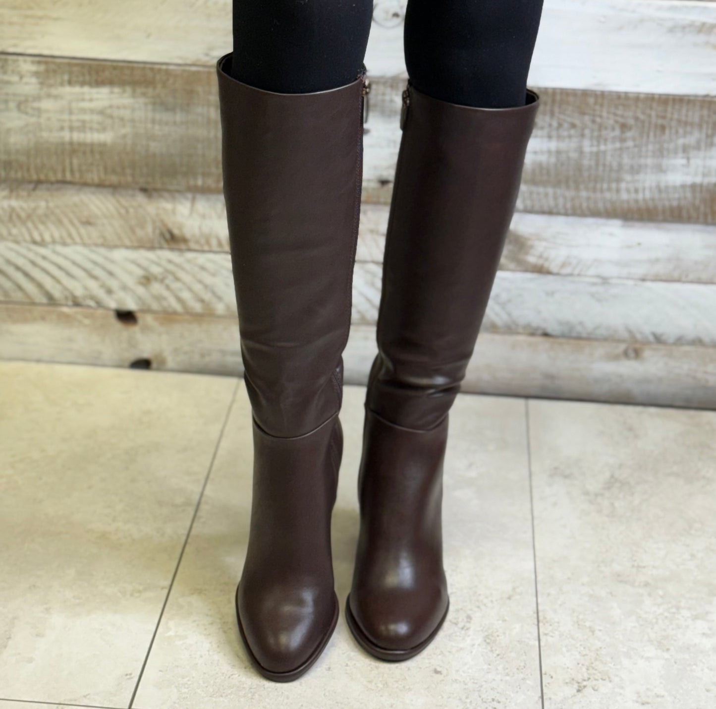 Tamaris - Mahogany Knee High Block Heel Boot