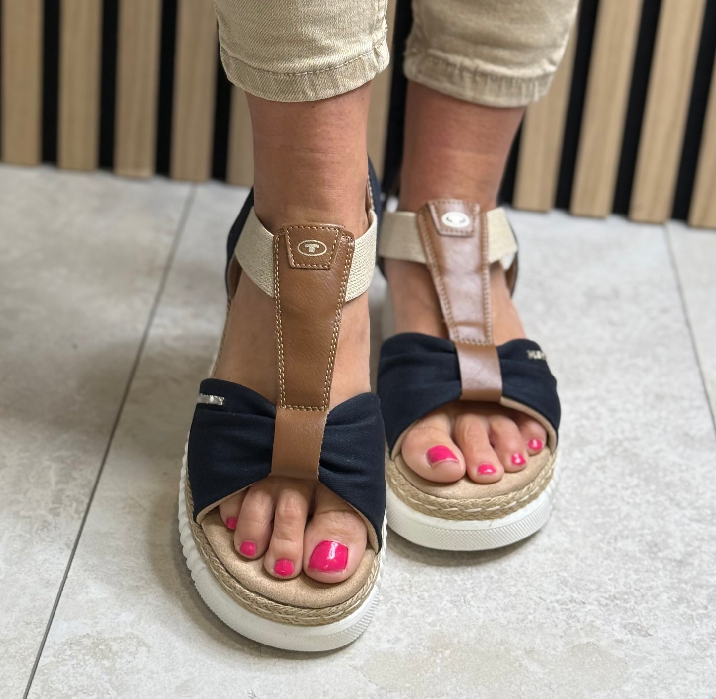 Tom Tailor - Navy Platform Sandal