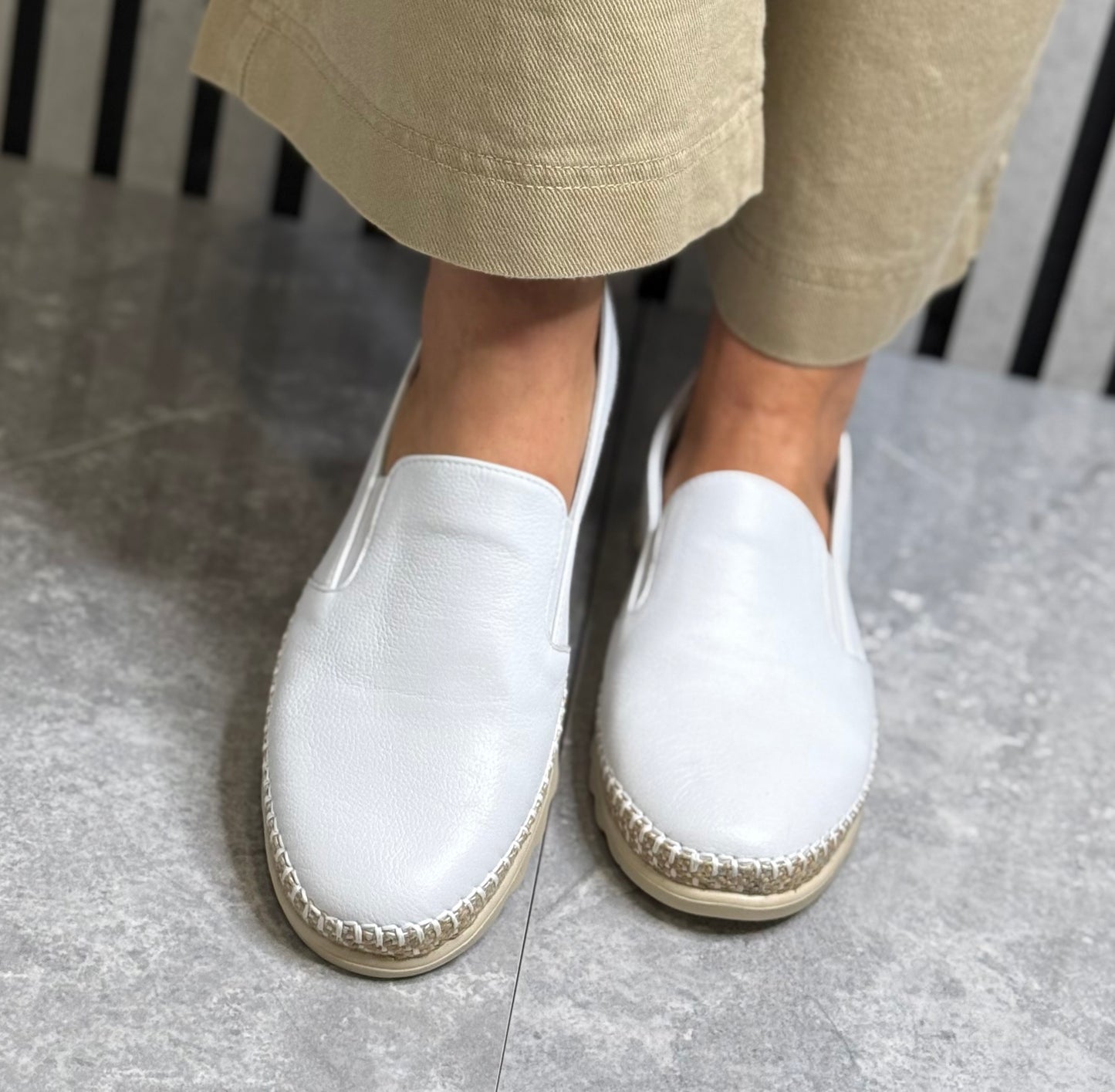 Modella - ‘Fiona' White Leather Shoe