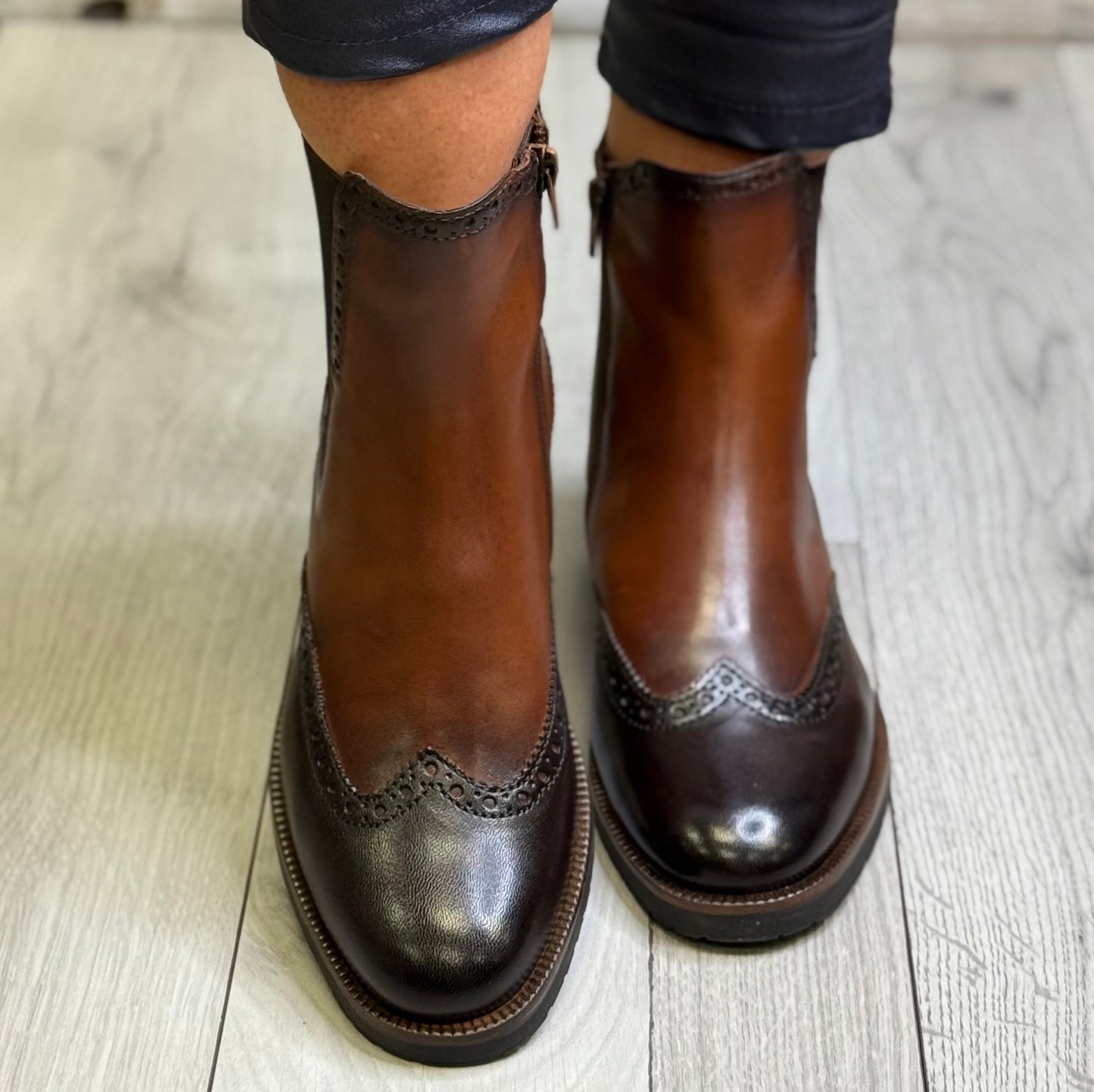 Bagatt- Cognac Leather Gusset Boot
