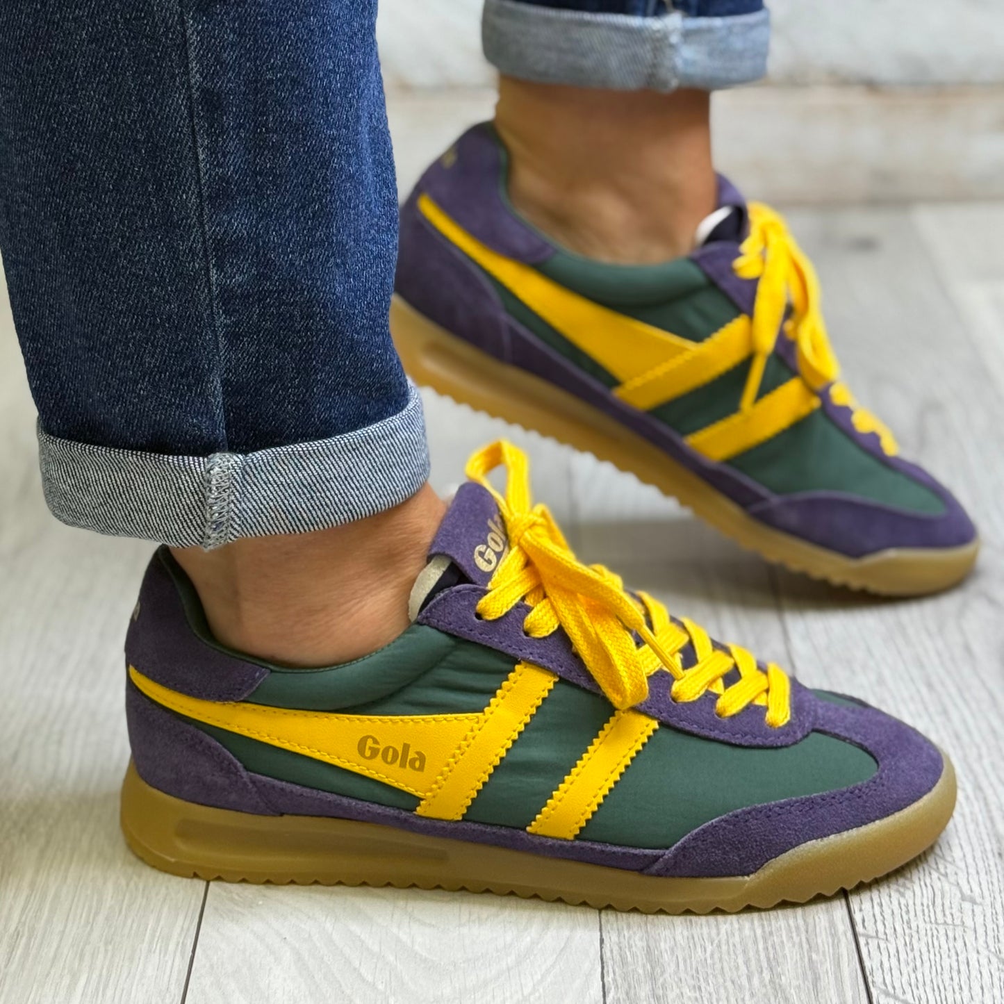 Gola - 'Firefly' Evergreen/Plum/Sun Trainer