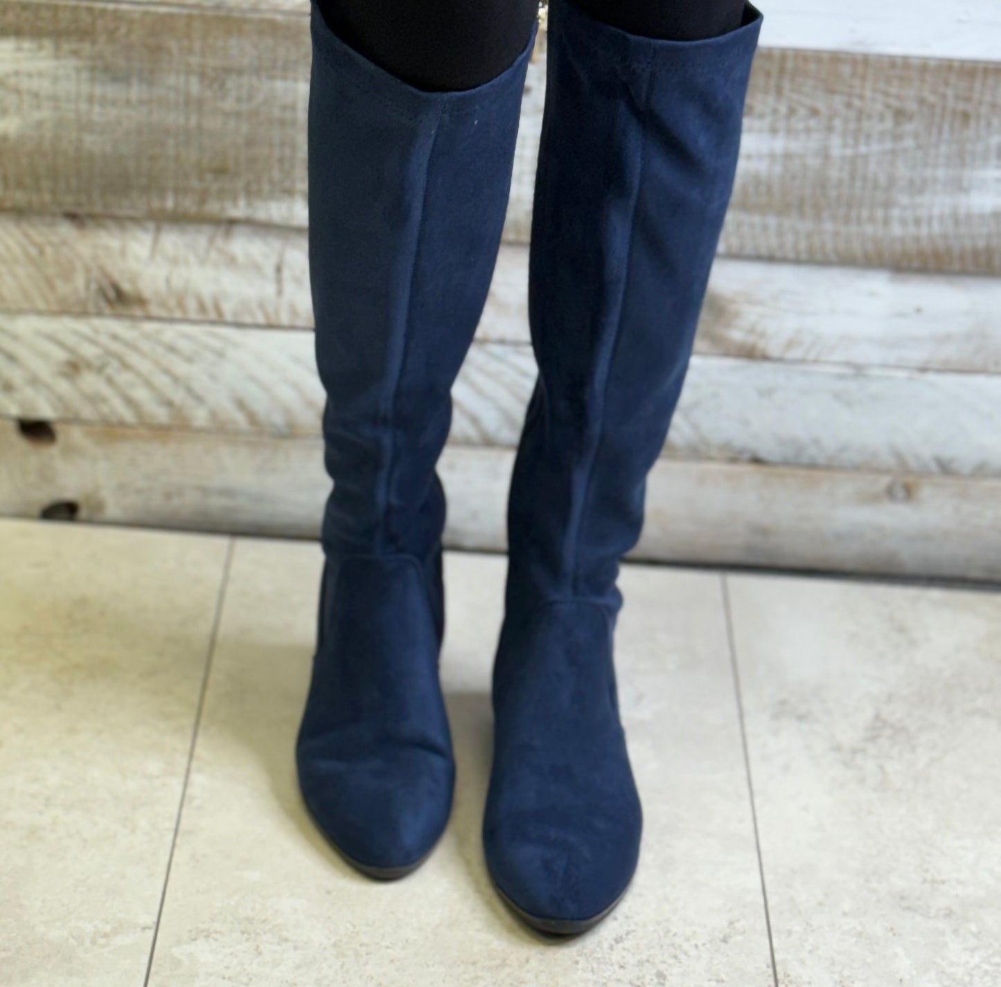 Patrizio Como - 'Emmetton' Navy Suede Long Boot
