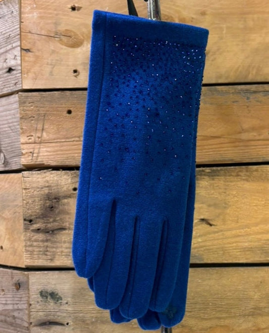 hannah k - Royal Blue Diamonte Glove