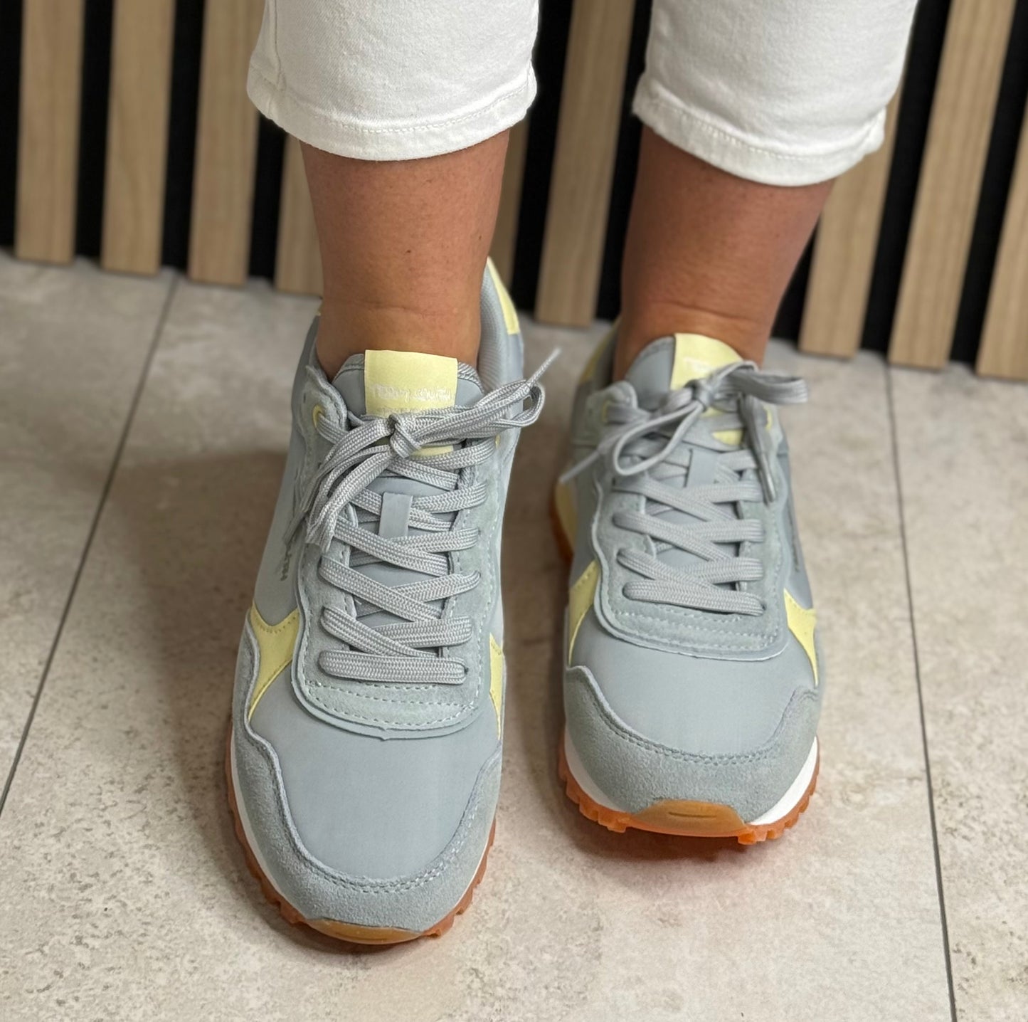 Teddy Smith - Duck Egg Blue Suede Combo Trainer (120515)