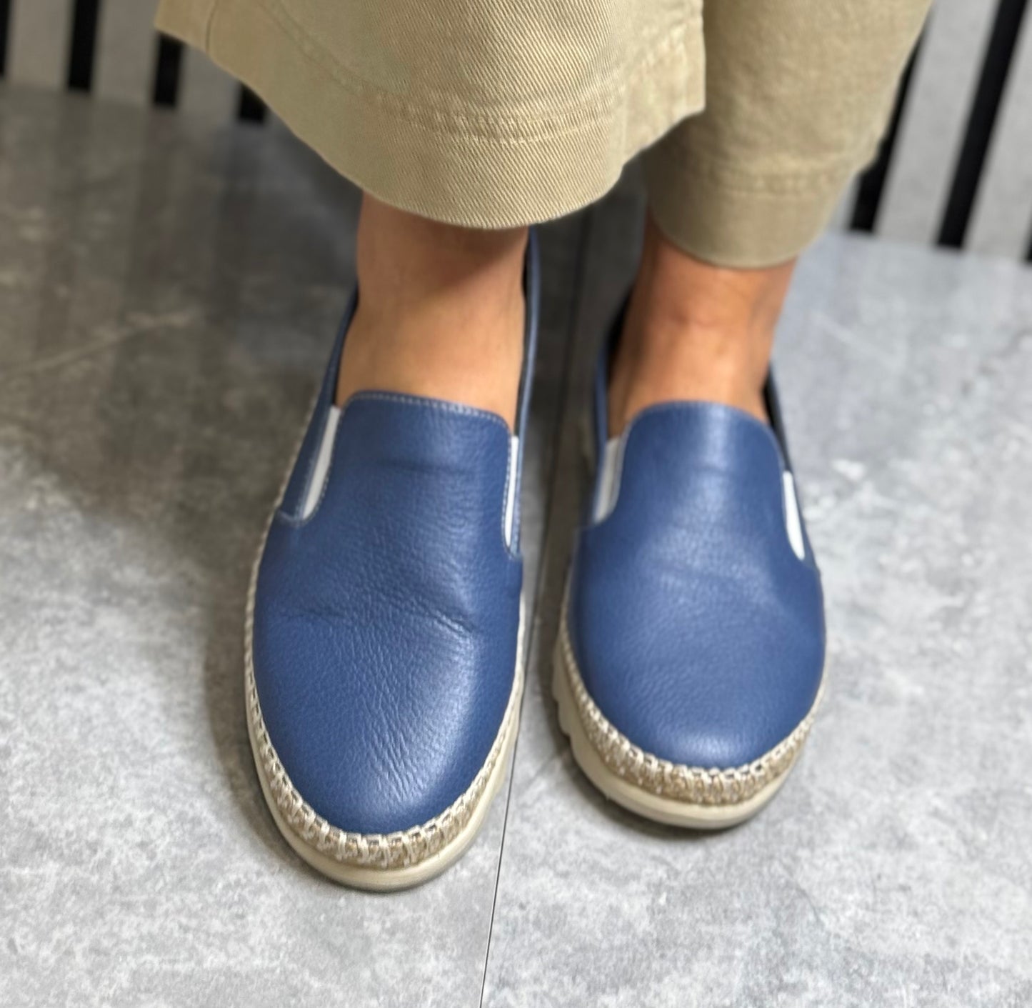 Modella - ‘Fiona' Denim Leather Shoe