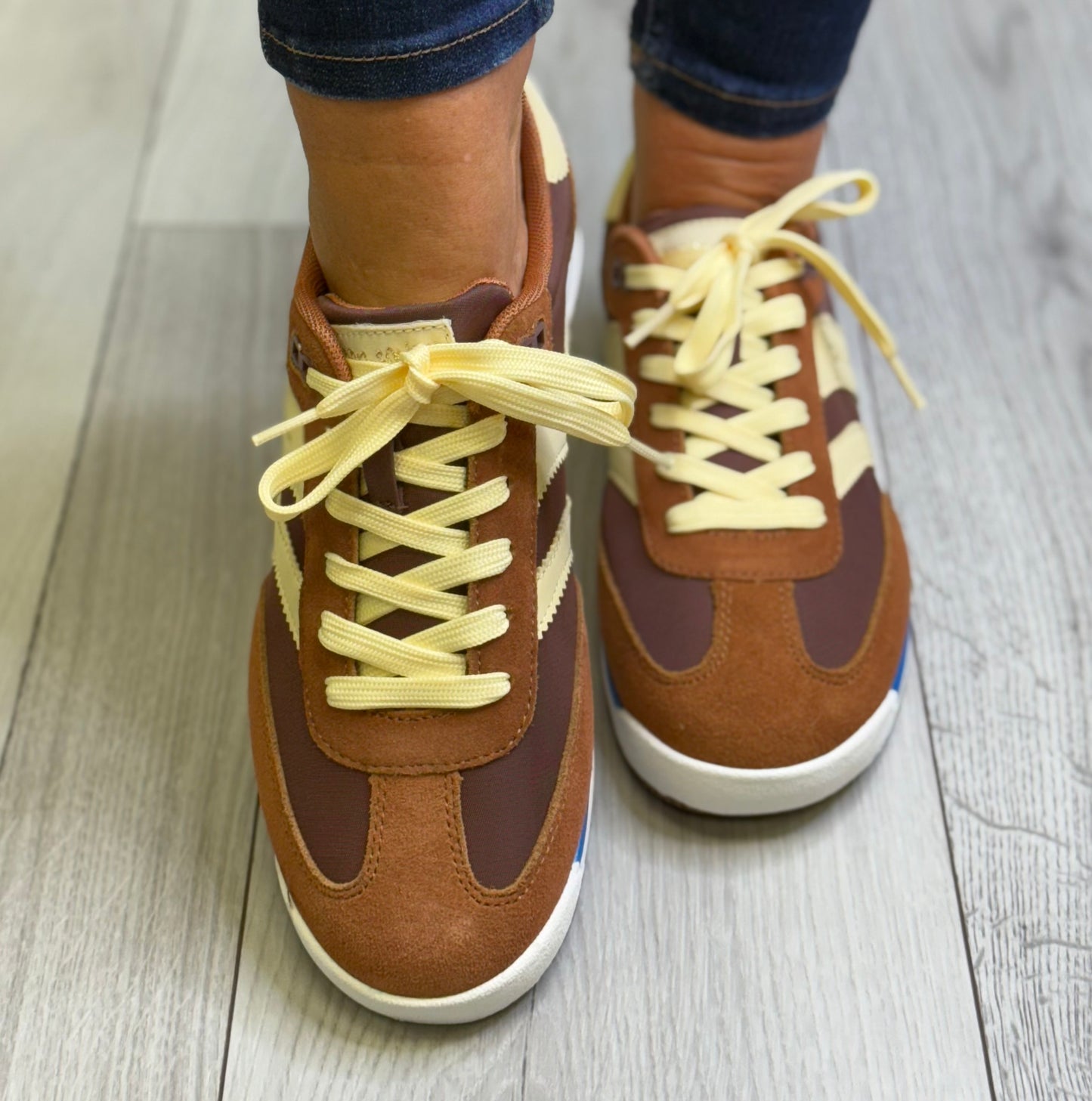 Teddy Smith - Brown Combo Leather Trainer