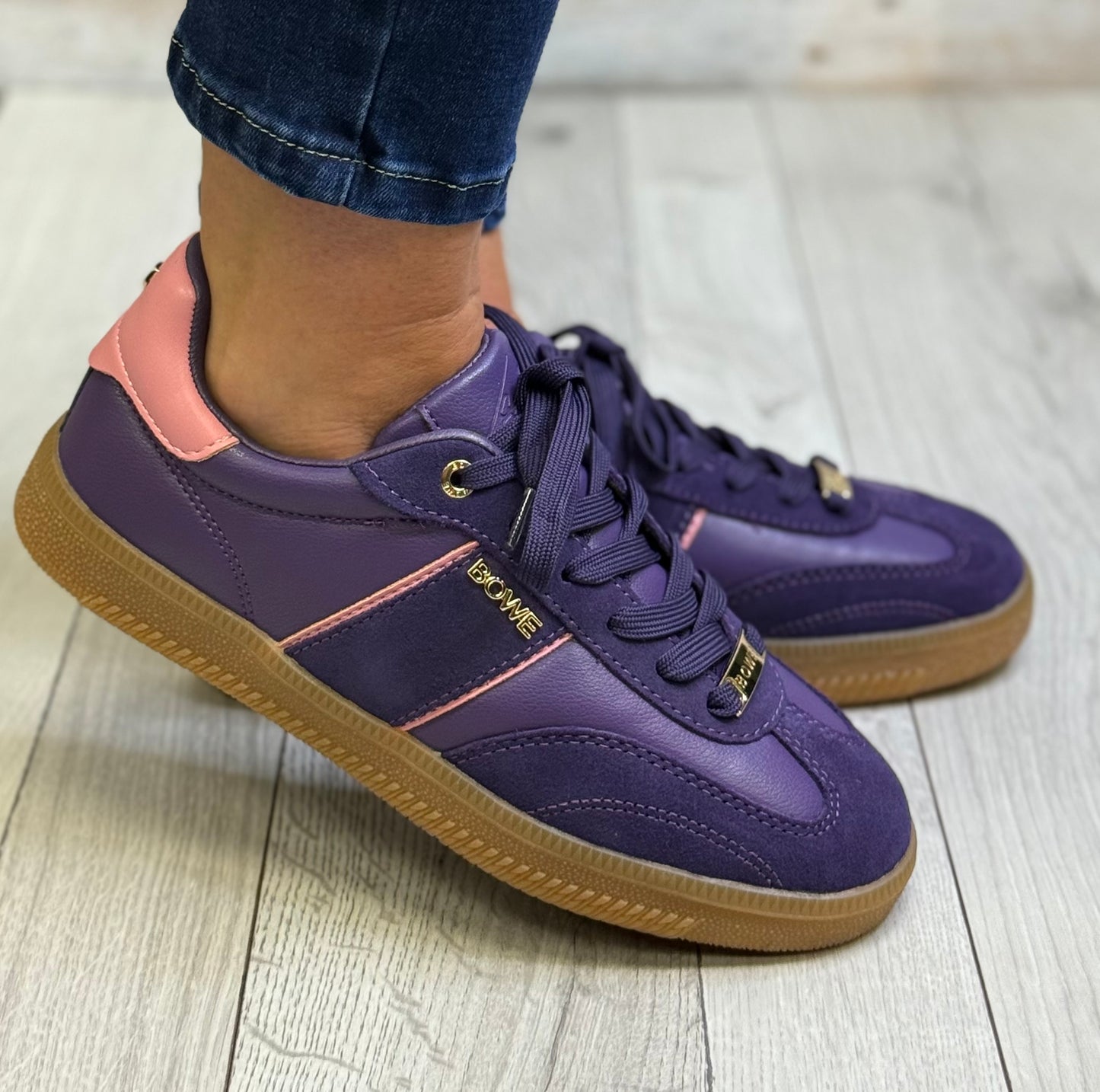 Tommy Bowe For Her - 'Chilliers/Dunke' Wisteria Gum Sole Trainer