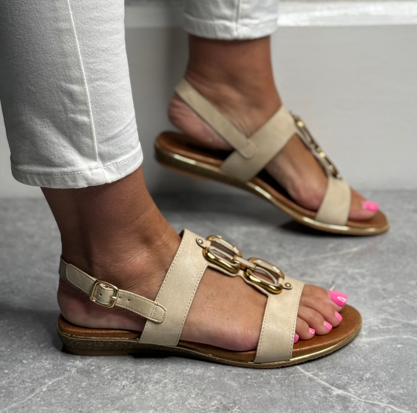 Lunar - 'Darcy' Beige Sandal