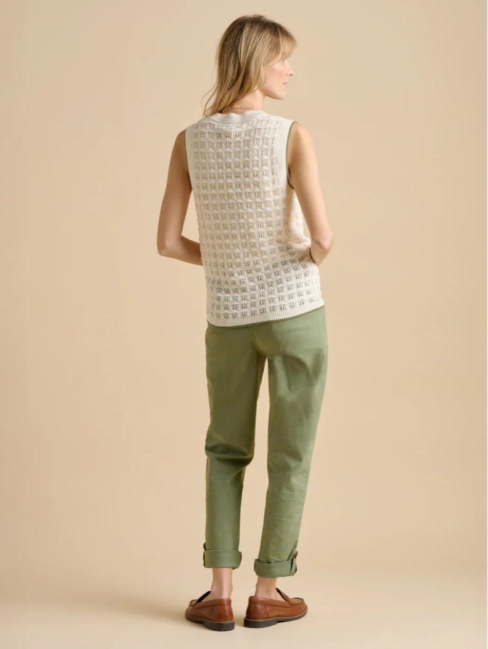 Brakeburn - Pointelle Knitted Button Tank