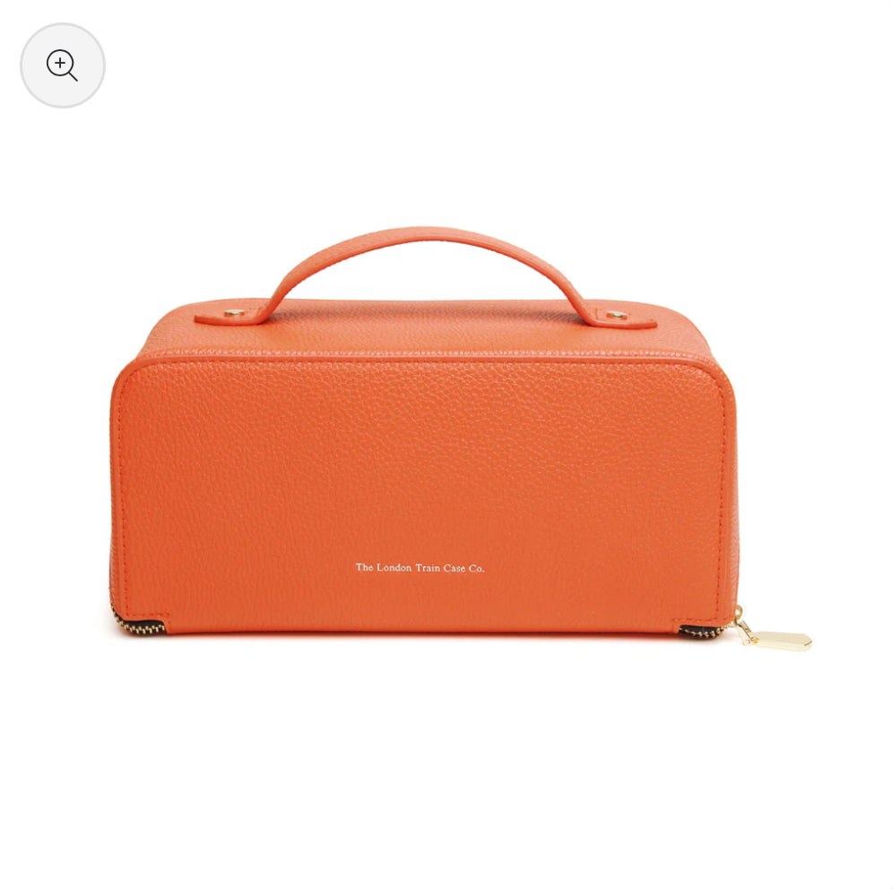 Alice Wheeler - Orange & Black London Train Case Co.