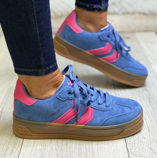 Xti - Blue/Pink Combo Trainer (144586)