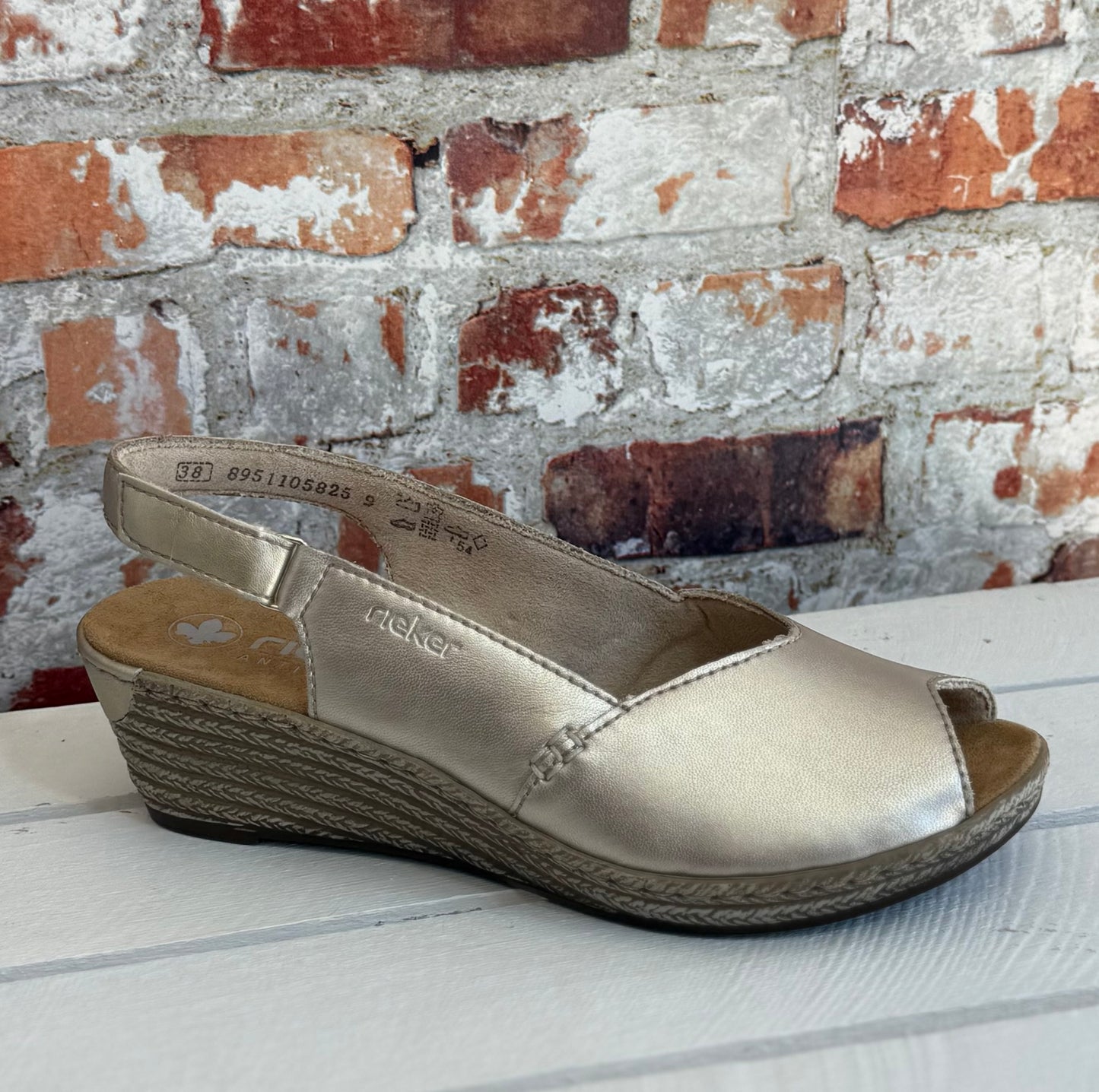 Rieker - Gold Peep Toe Slingback Sandal